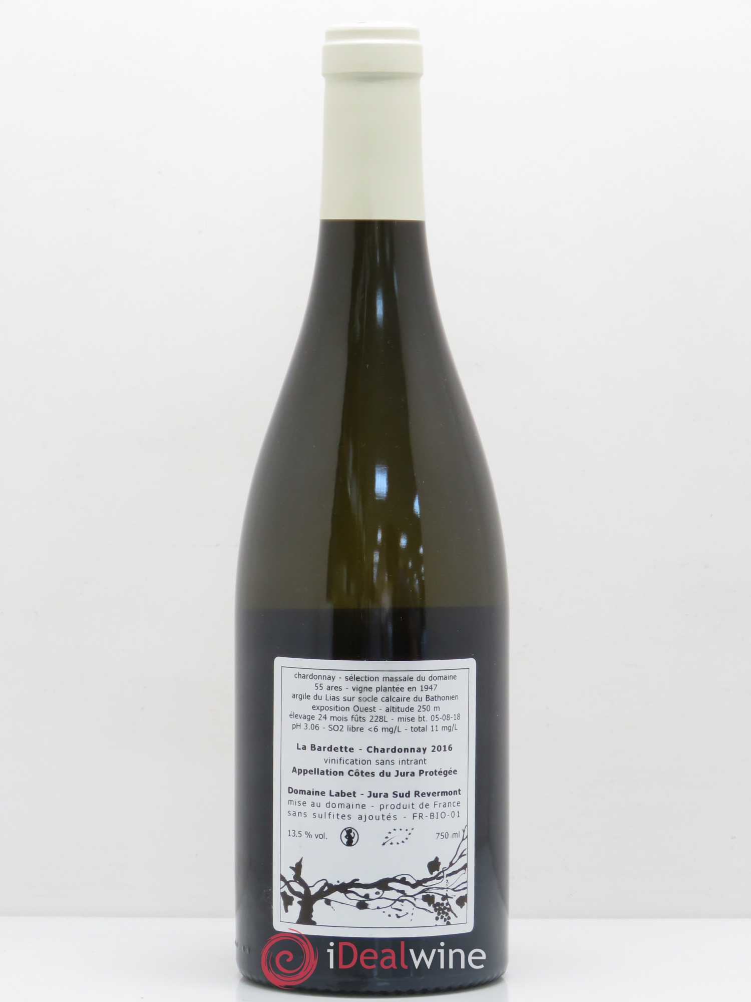 Côtes du Jura Chardonnay La Bardette Domaine Labet 2016 - Posten von 1 Flasche - 1