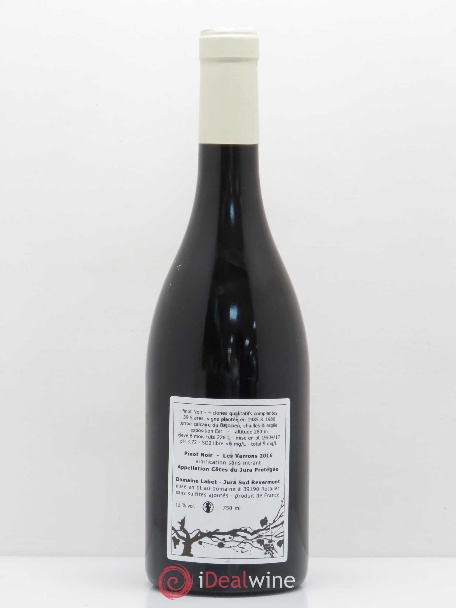 Pinot Noir Les Varrons Domaine Labet 2016 - Posten von 1 Flasche - 1