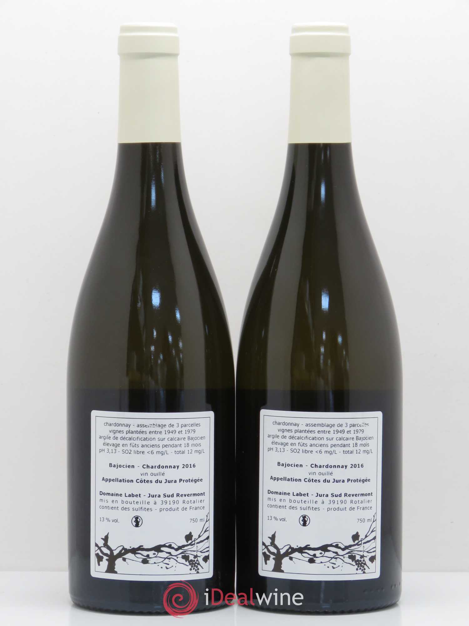 Côtes du Jura Chardonnay Bajocien Domaine Labet 2016 - Posten von 2 Flaschen - 1