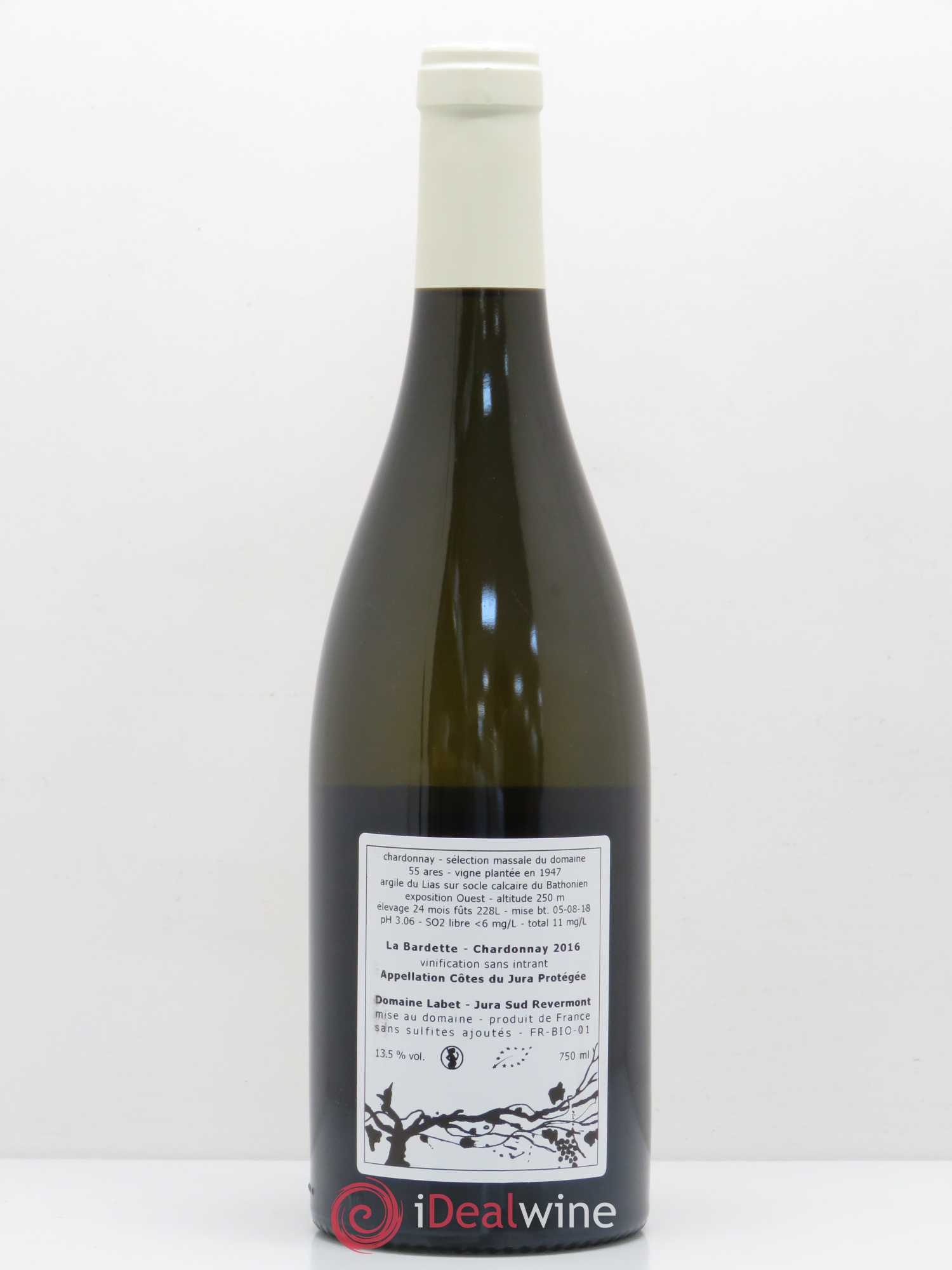 Côtes du Jura Chardonnay La Bardette Domaine Labet 2016 - Posten von 1 Flasche - 1