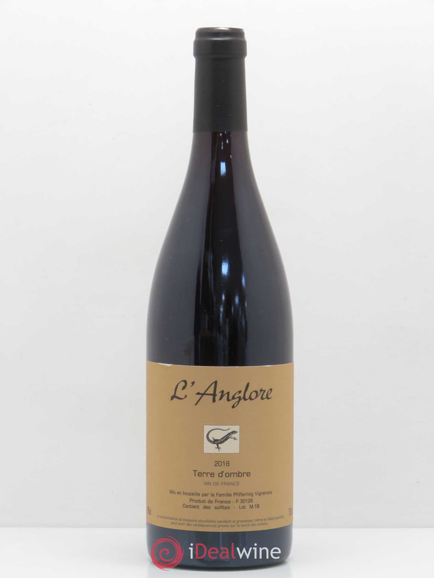 Vin de France Terre d'Ombre L'Anglore 2018 - Lot de 1 bouteille - 0