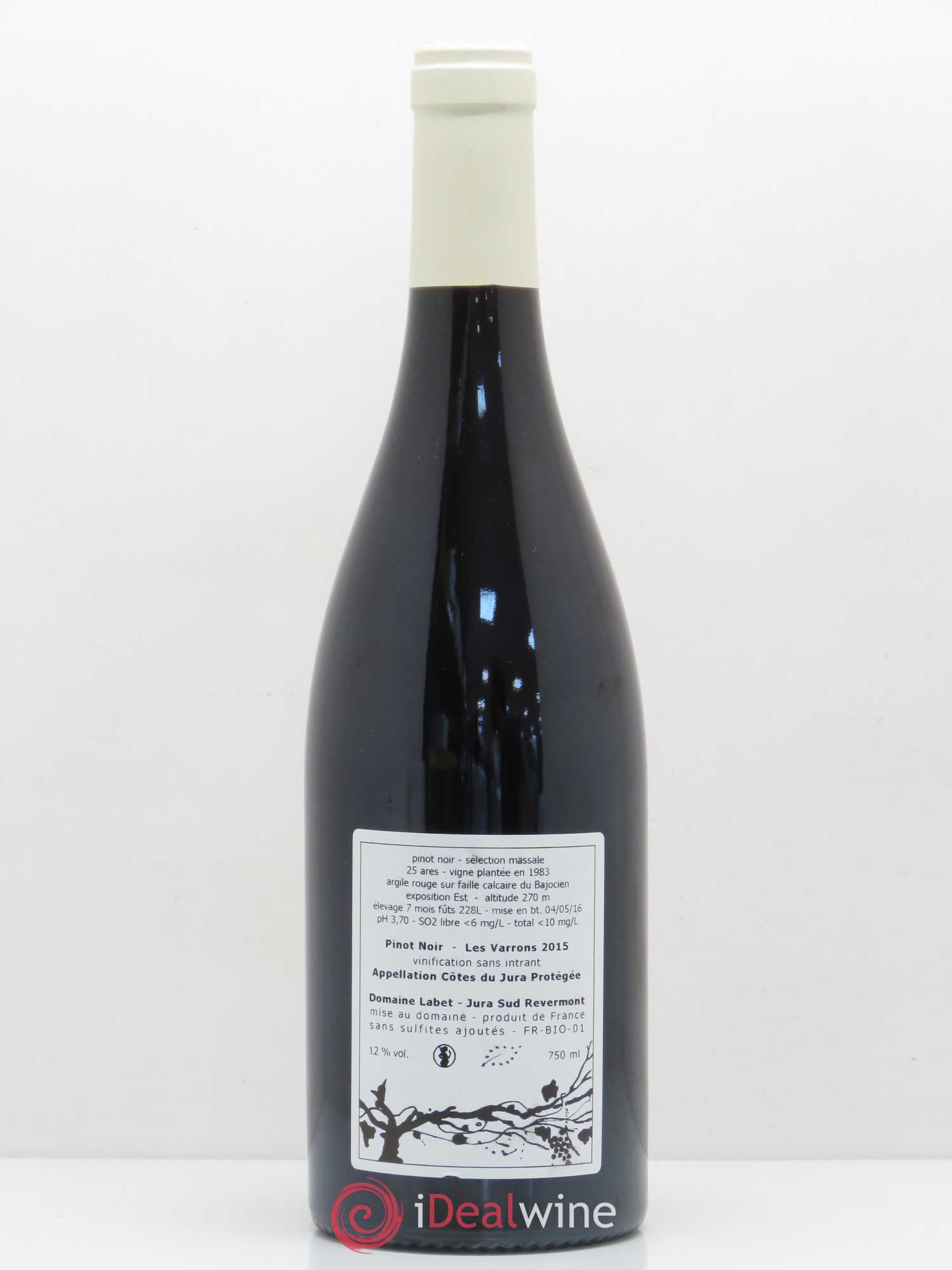 Pinot Noir Les Varrons Massales Domaine Labet 2015 - Posten von 1 Flasche - 1