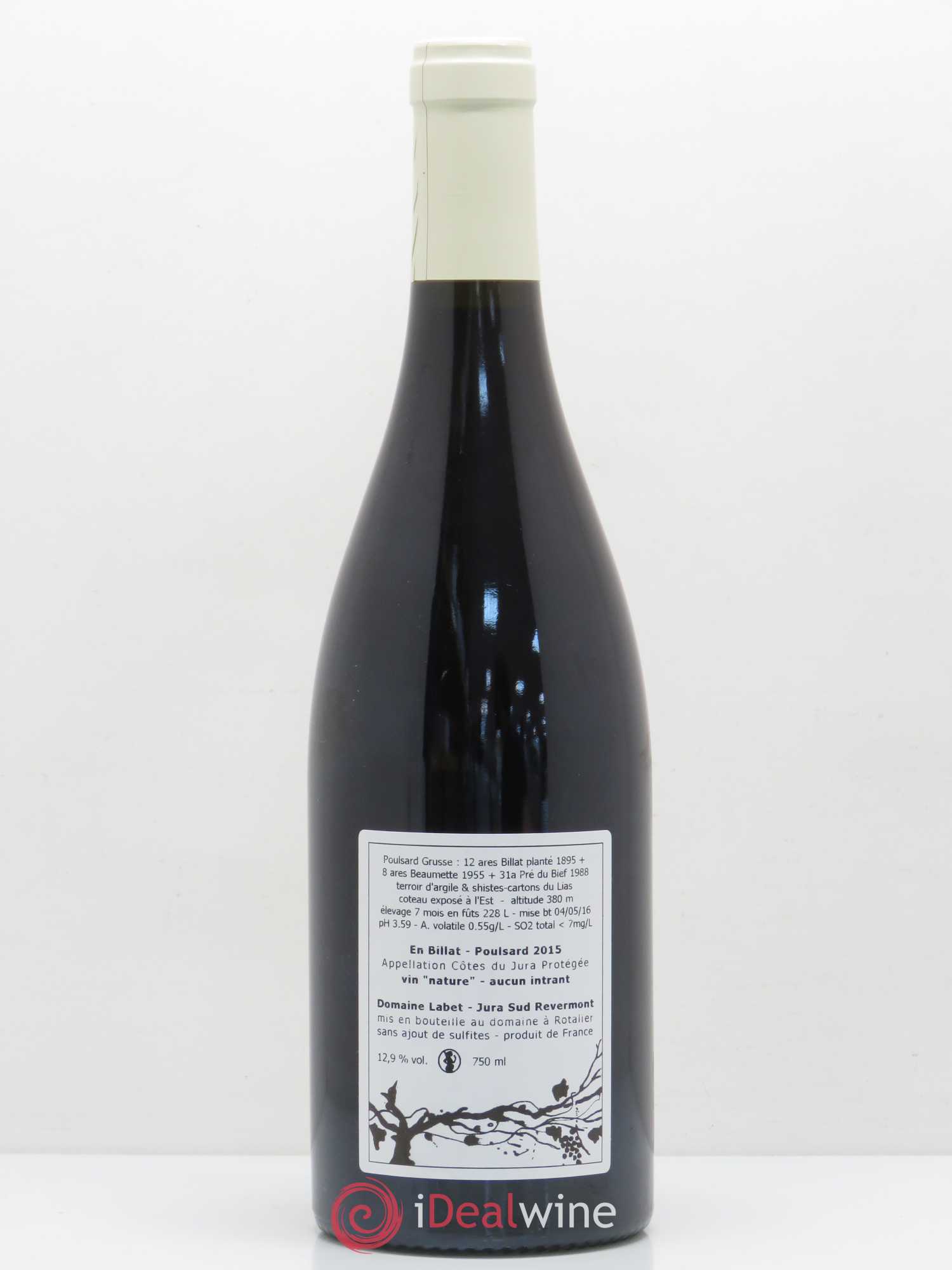 Côtes du Jura Poulsard En Billat Domaine Labet 2015 - Posten von 1 Flasche - 1