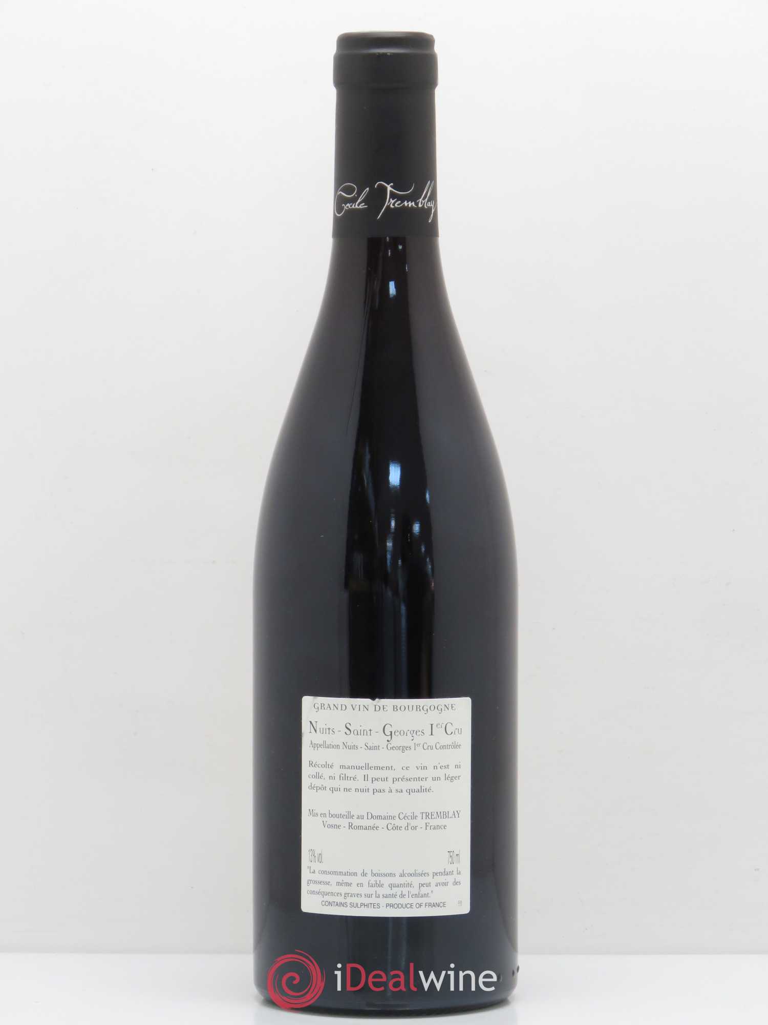 Nuits-Saint-Georges 1er Cru Les Murgers Cécile Tremblay 2016 - Lot de 1 bouteille - 1