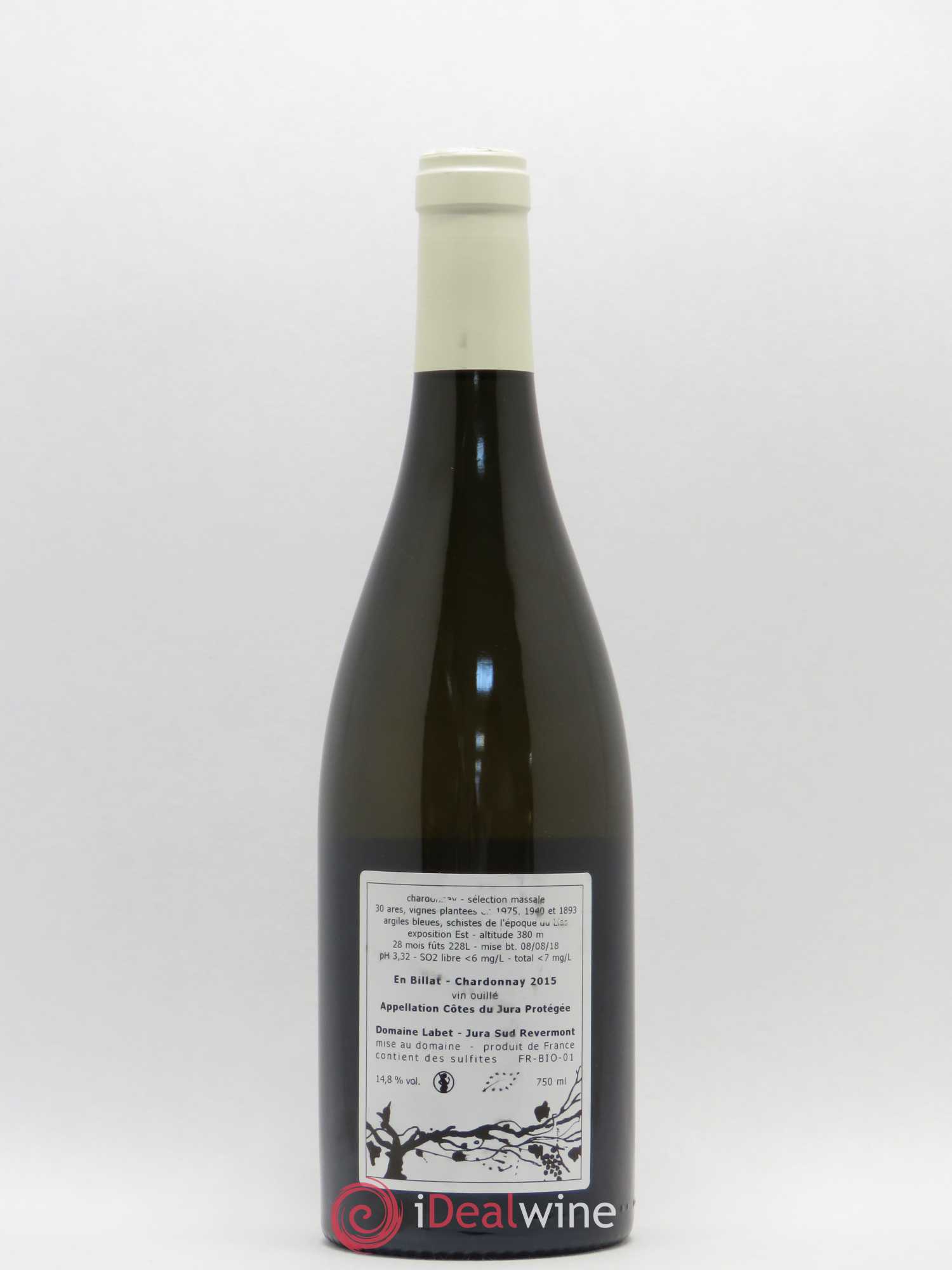 Côtes du Jura Chardonnay En Billat Labet (Domaine) 2015 - Lot de 1 bouteille - 1