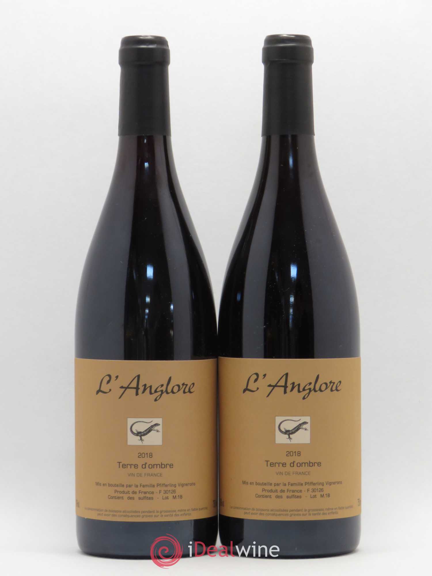 Vin de France Terre d'Ombre L'Anglore 2018 - Lot de 2 bouteilles - 0
