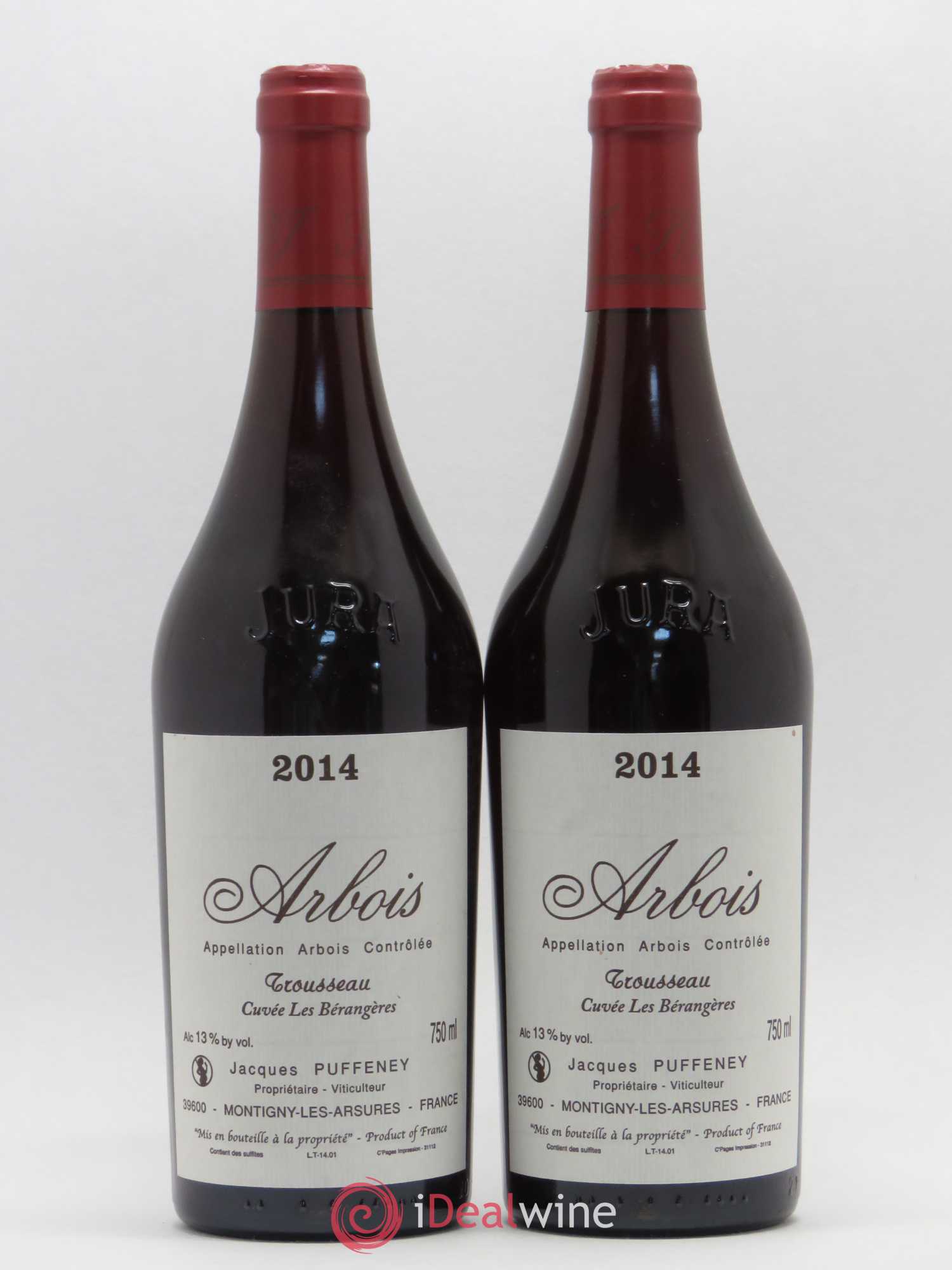 Arbois Trousseau Jacques Puffeney Cuvée les Bérangères 2014 - Posten von 2 Flaschen - 0