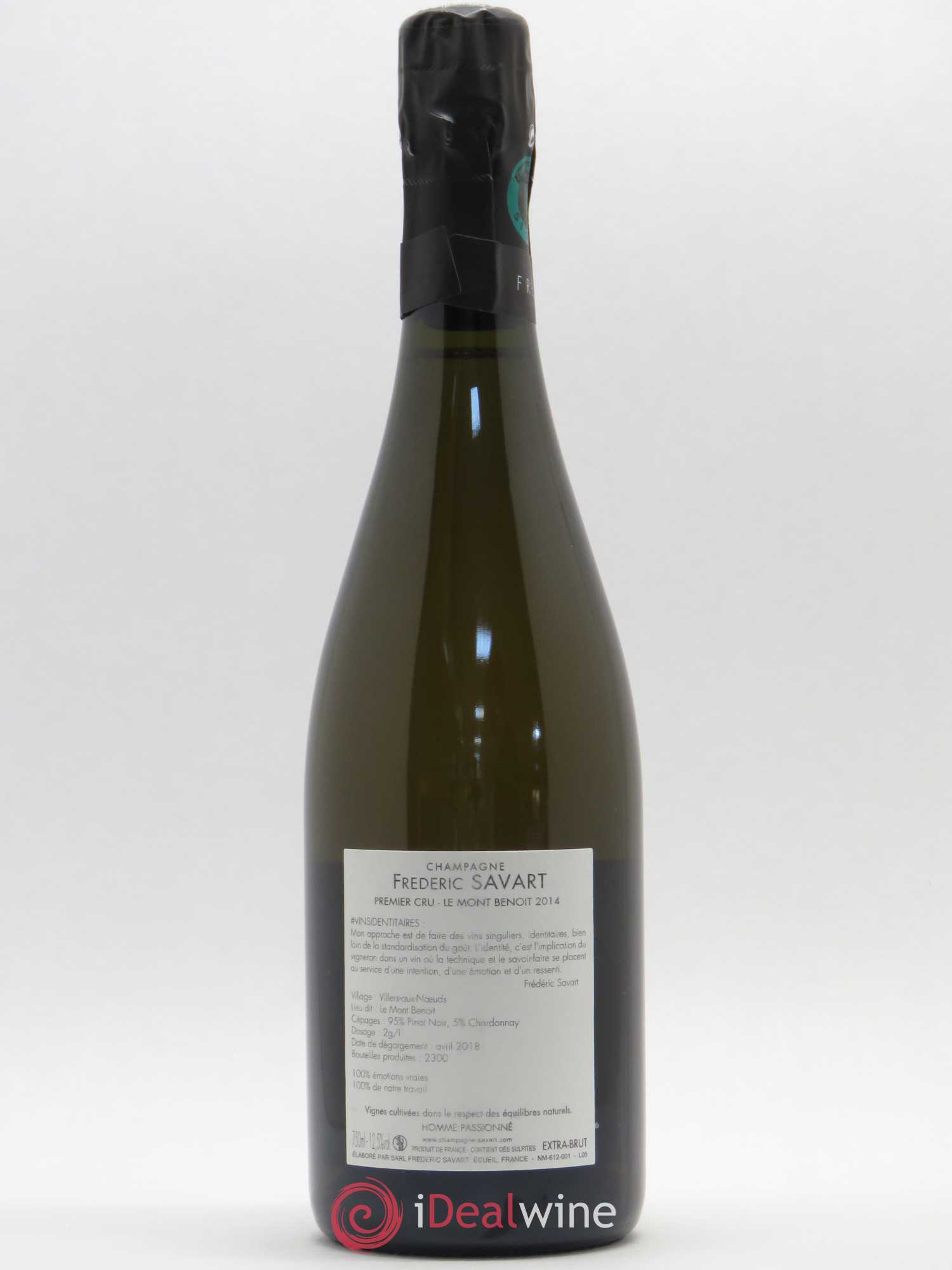 Le Mont Benoit 1er Cru Extra-Brut Vieille Vigne Savart 2014 - Lot de 1 bouteille - 1