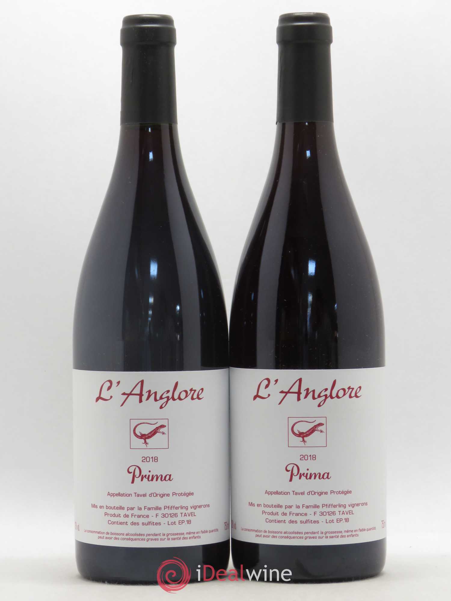 Tavel Prima L'Anglore 2018 - Lot de 2 bouteilles - 0