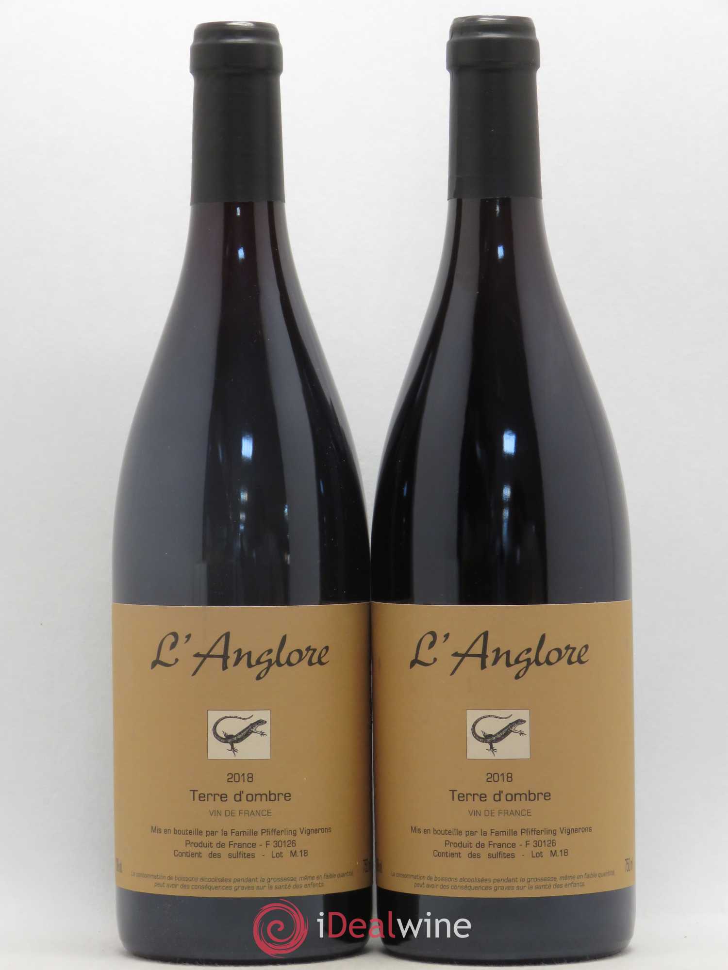 Vin de France Terre d'Ombre L'Anglore 2018 - Lot de 2 bouteilles - 0