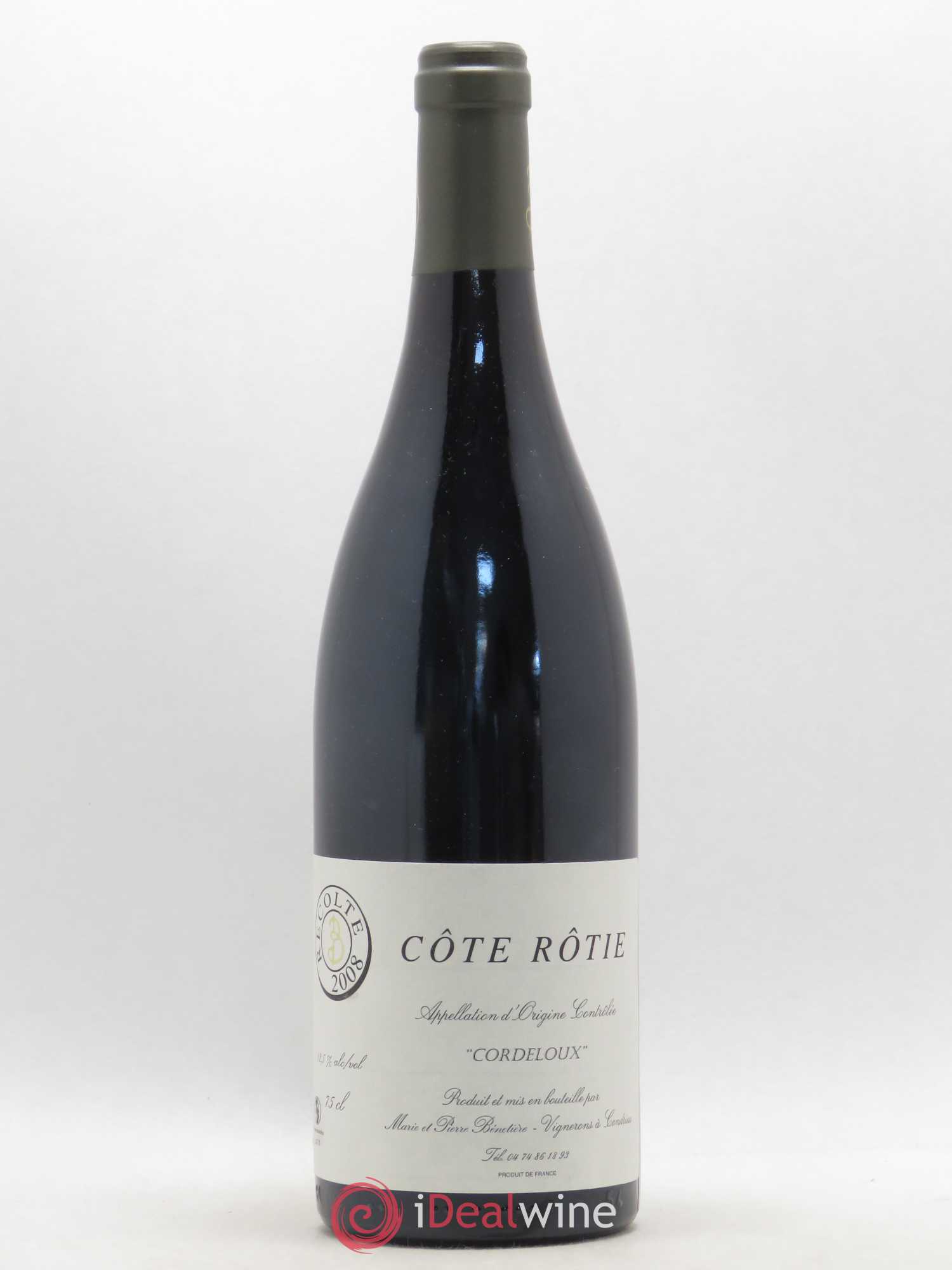 Côte-Rôtie Cordeloux Marie et Pierre Bénetière (Domaine) 2008 - Lot de 1 bouteille - 0