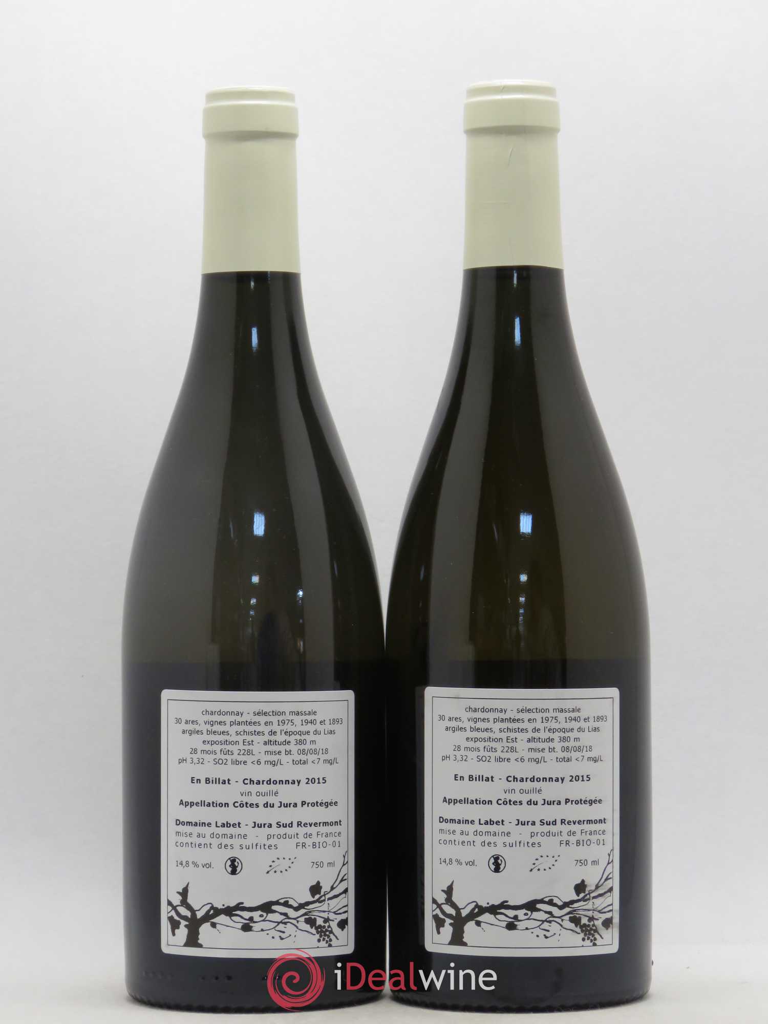 Côtes du Jura Chardonnay En Billat Labet (Domaine) 2015 - Lot de 2 bouteilles - 1