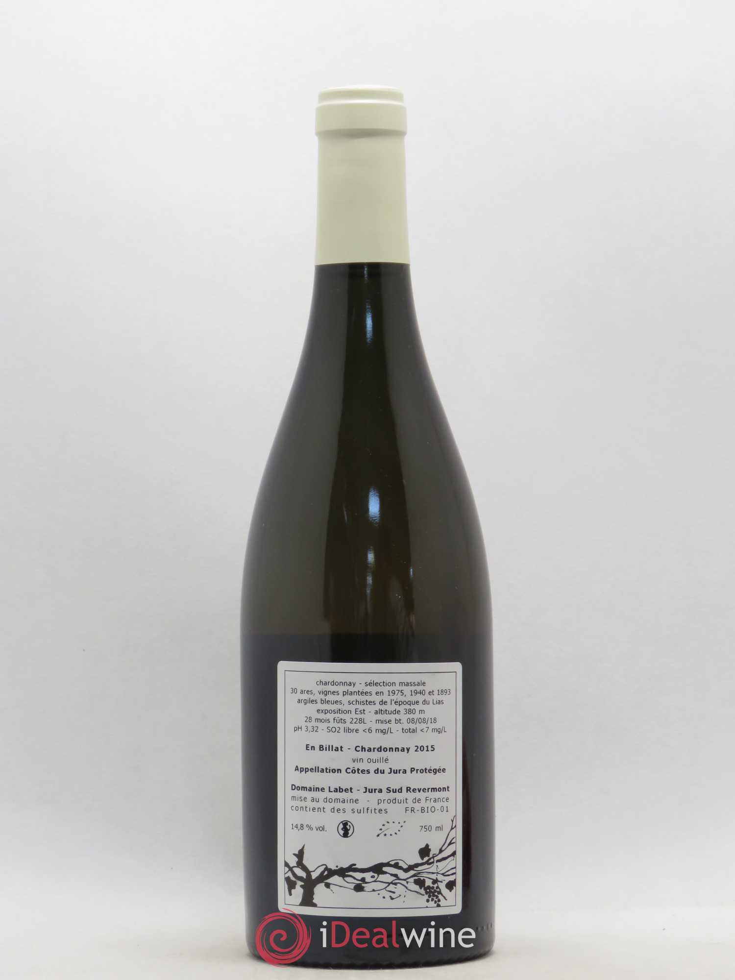 Côtes du Jura Chardonnay En Billat Labet (Domaine) 2015 - Lot de 1 bouteille - 1