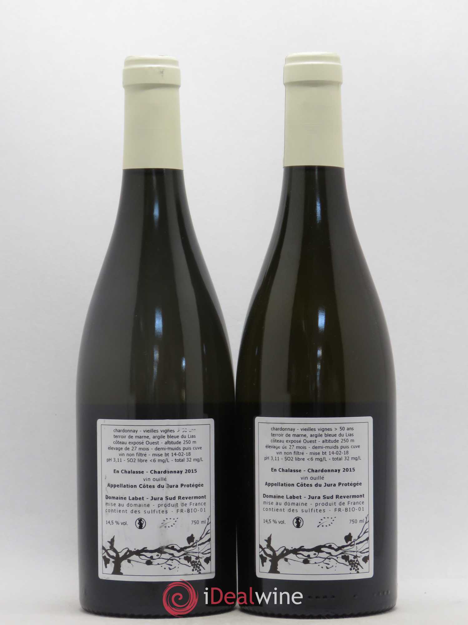 Côtes du Jura Chardonnay En Chalasse Romain - Julien  - Charline Labet 2015 - Lot de 2 bouteilles - 1