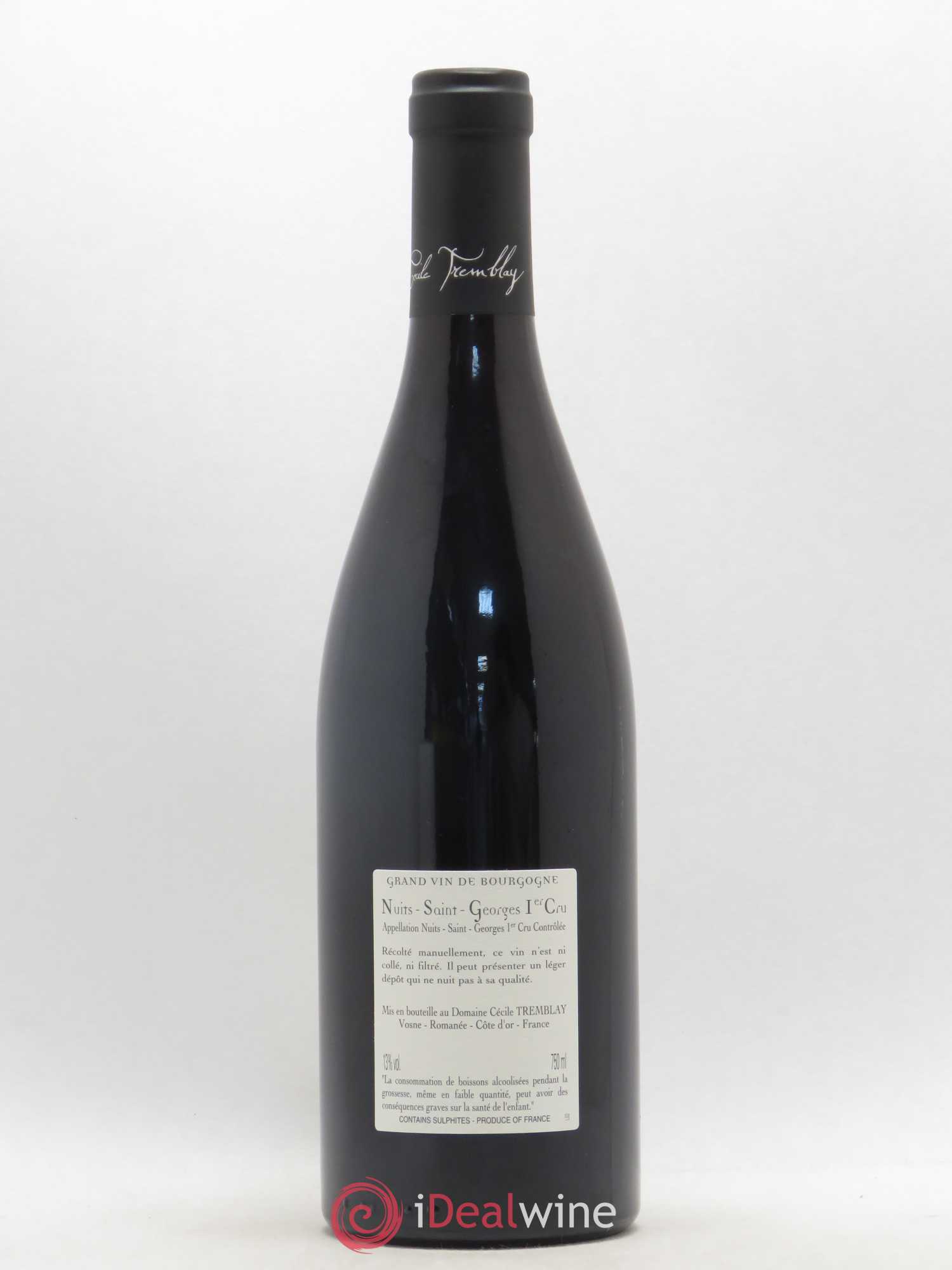Nuits-Saint-Georges 1er Cru Les Murgers Cécile Tremblay 2016 - Lot de 1 bouteille - 1