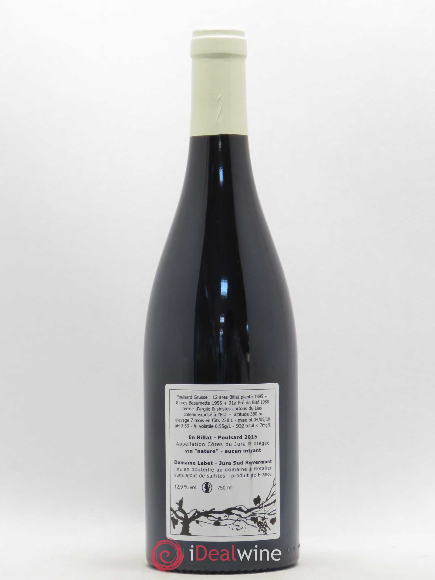 Côtes du Jura Poulsard En Billat Romain - Julien  - Charline Labet 2015 - Lot of 1 bottle - 1