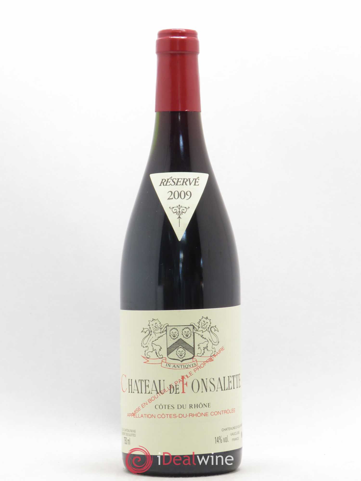 Côtes-du-Rhône Château de Fonsalette Emmanuel Reynaud 2009 - Lot de 1 bouteille - 0