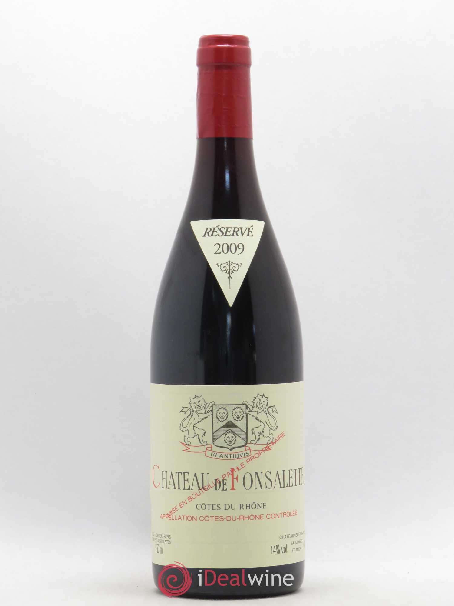 Côtes-du-Rhône Château de Fonsalette Emmanuel Reynaud 2009 - Lot de 1 bouteille - 0