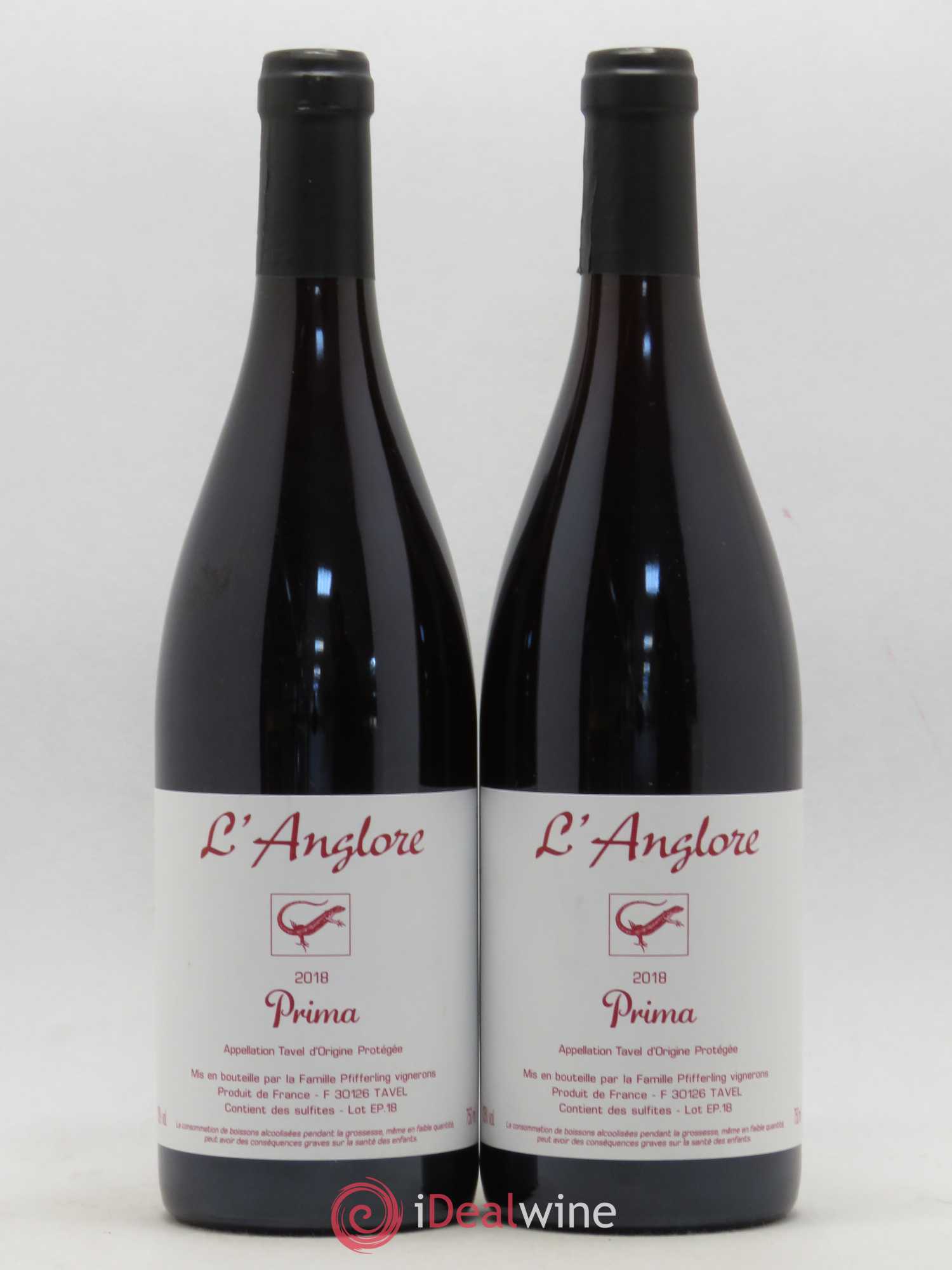 Tavel Prima L'Anglore 2018 - Posten von 2 Flaschen - 0