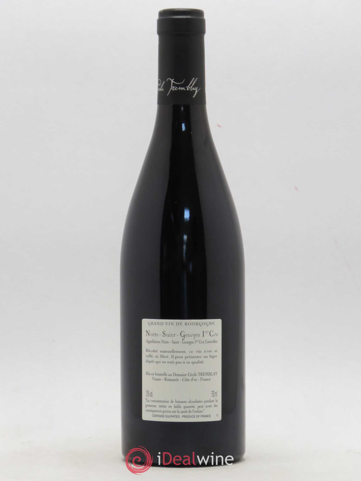 Nuits-Saint-Georges 1er Cru Les Murgers Cécile Tremblay 2016 - Lot de 1 bouteille - 1