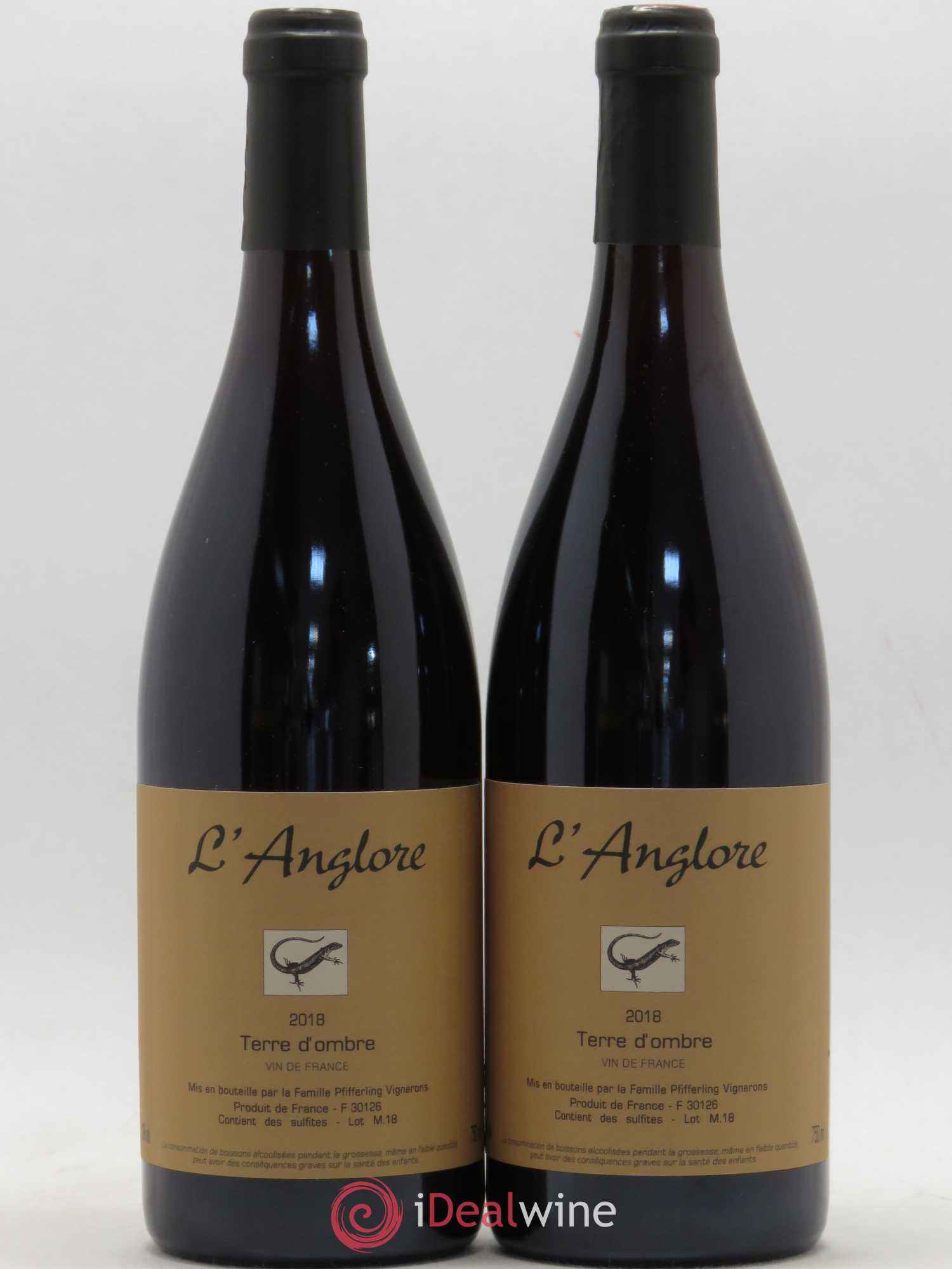 Vin de France Terre d'Ombre L'Anglore 2018 - Lot de 2 bouteilles - 0