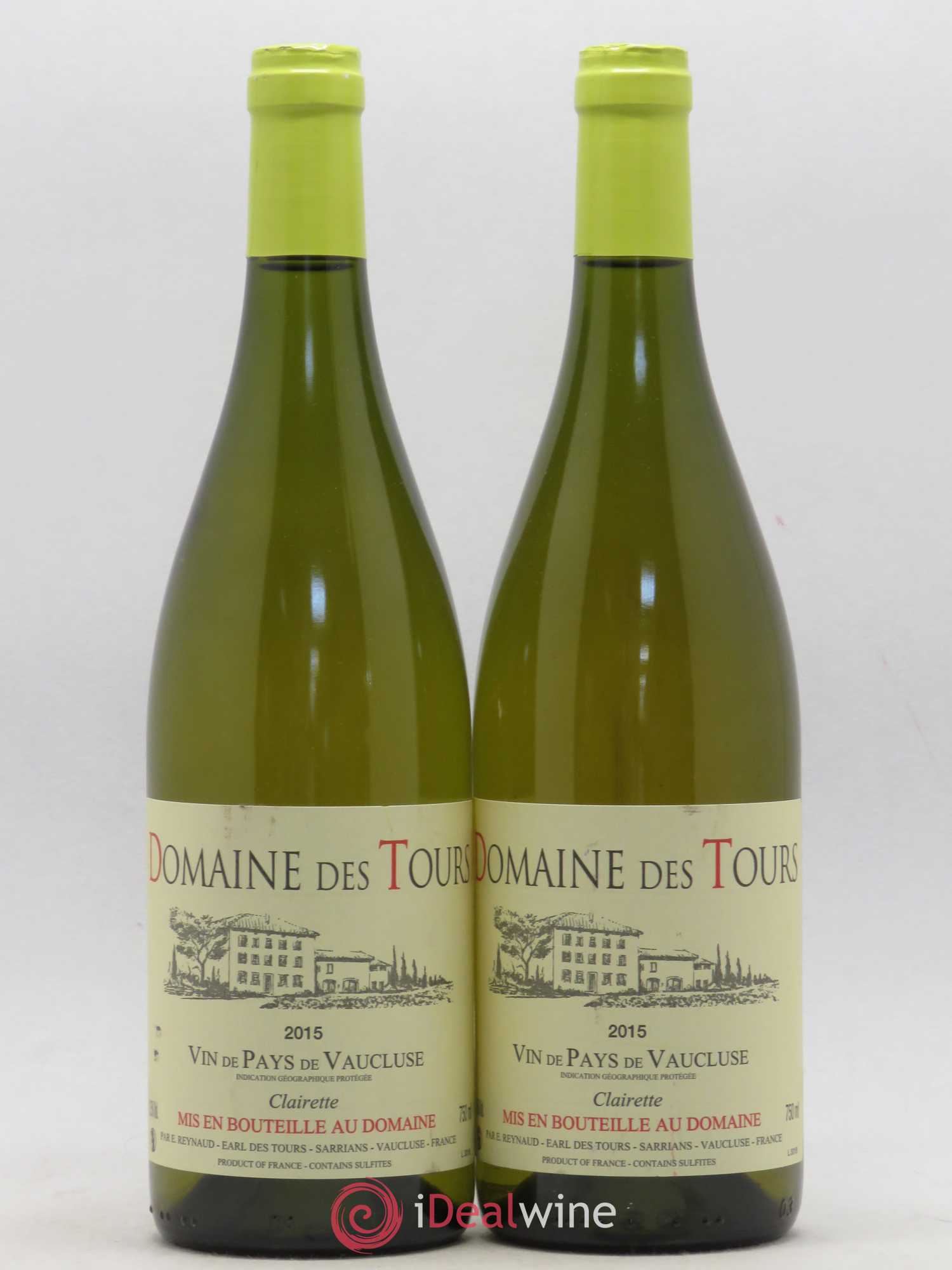 Vaucluse (Vin de Pays de Vaucluse) Domaine des Tours Emmanuel Reynaud Clairette 2015 - Lot de 2 bouteilles - 0