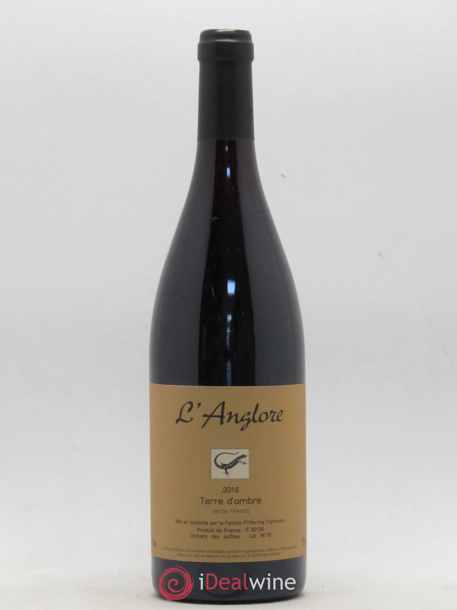 Vin de France Terre d'Ombre L'Anglore 2018 - Lot de 1 bouteille - 0