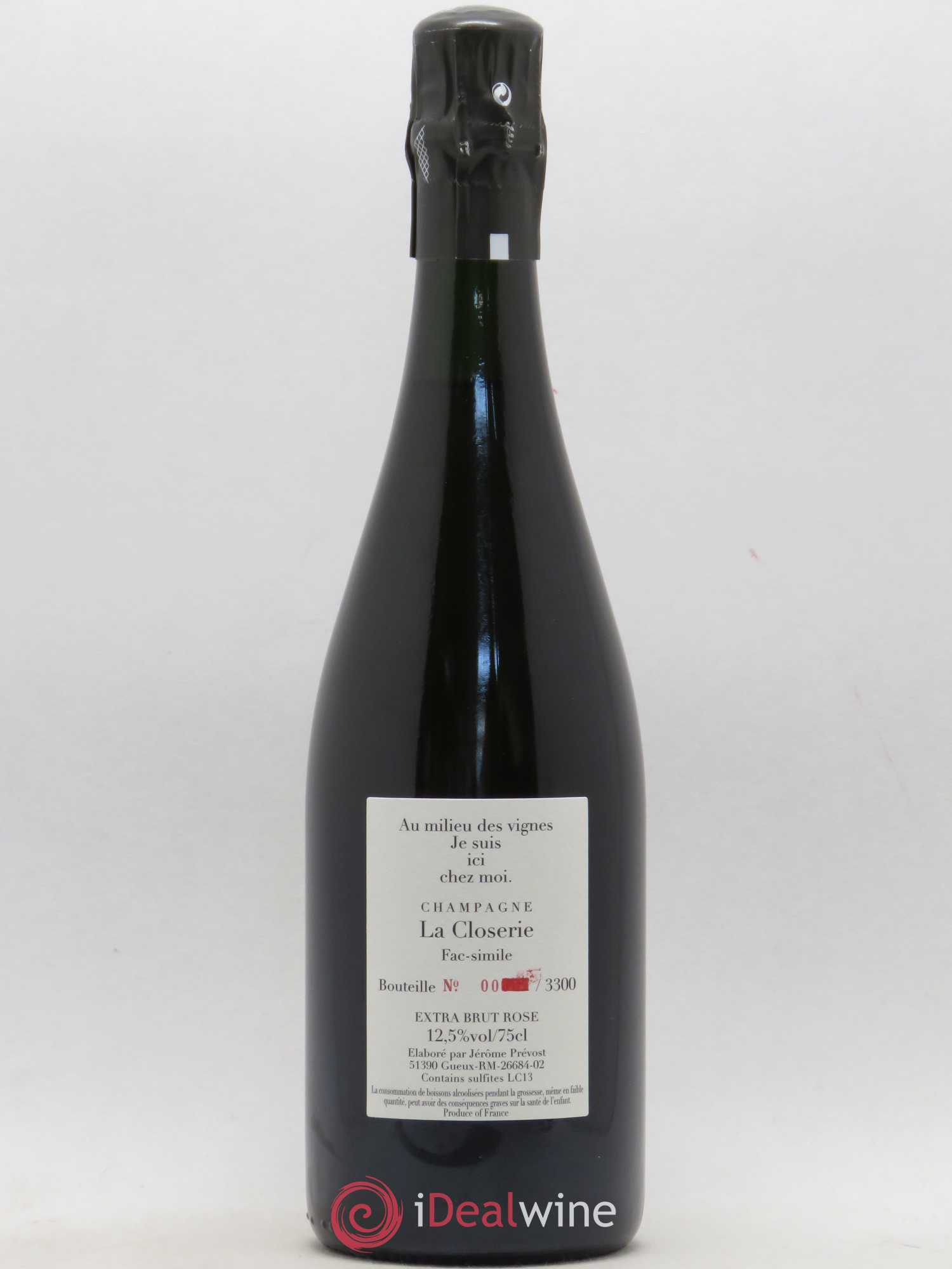 Champagne - La Closerie Fac-Simile Jerome Prevost 2013 - Posten von 1 Flasche - 1