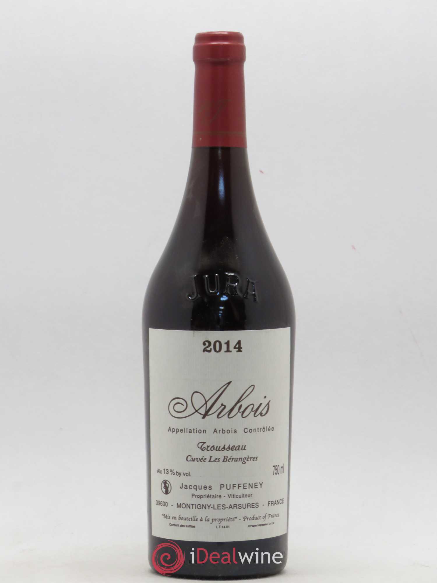Arbois Trousseau Cuvée Les Bérangères Jacques Puffeney 2014 - Lot de 1 bouteille - 0