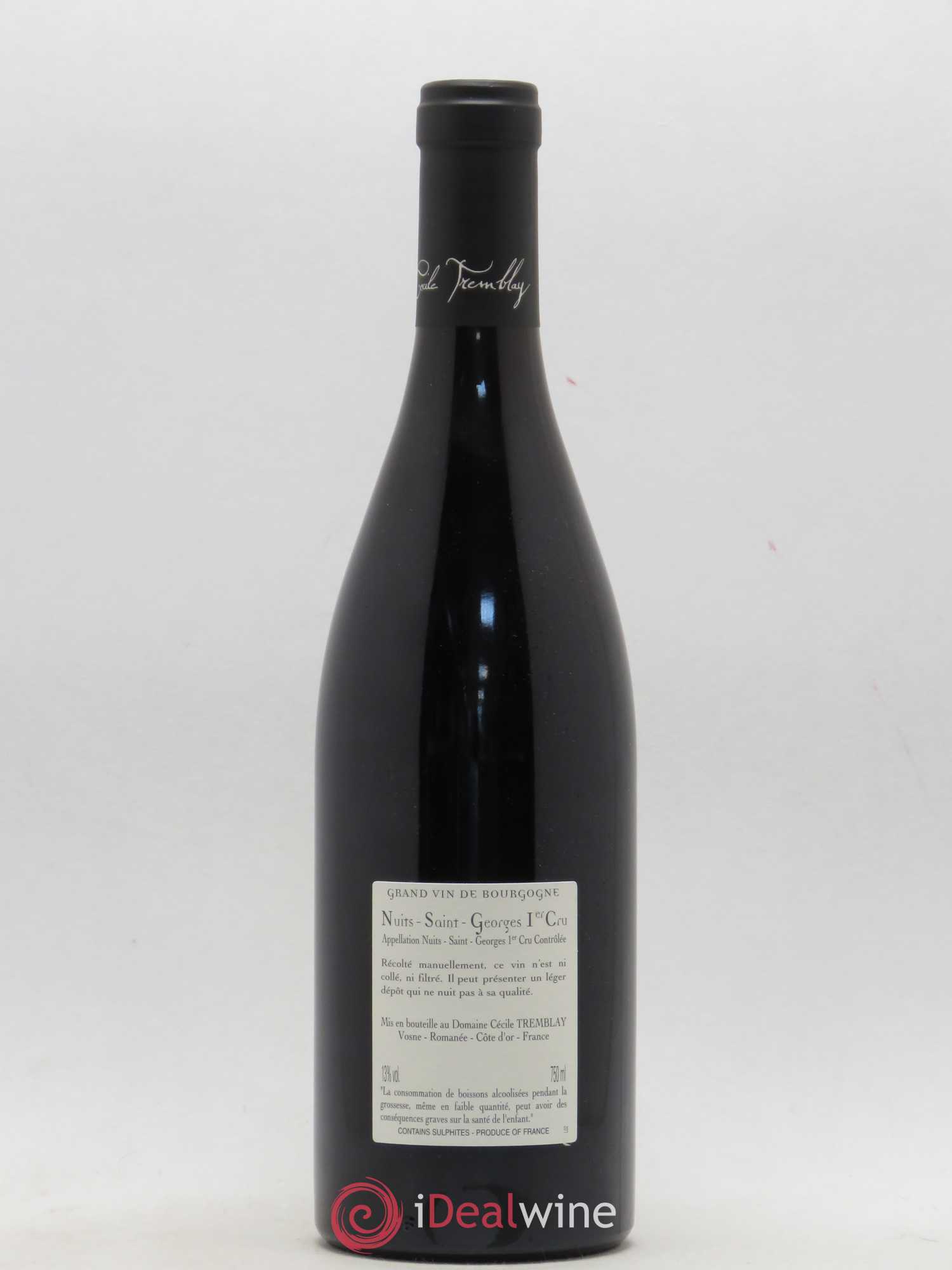 Nuits-Saint-Georges 1er Cru Les Murgers Cécile Tremblay 2016 - Lot de 1 bouteille - 1