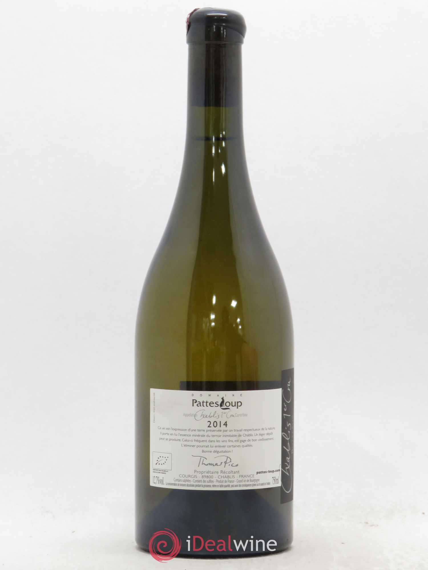 Chablis 1er Cru Butteaux Pattes Loup (Domaine) 2014 - Lot de 1 bouteille - 1