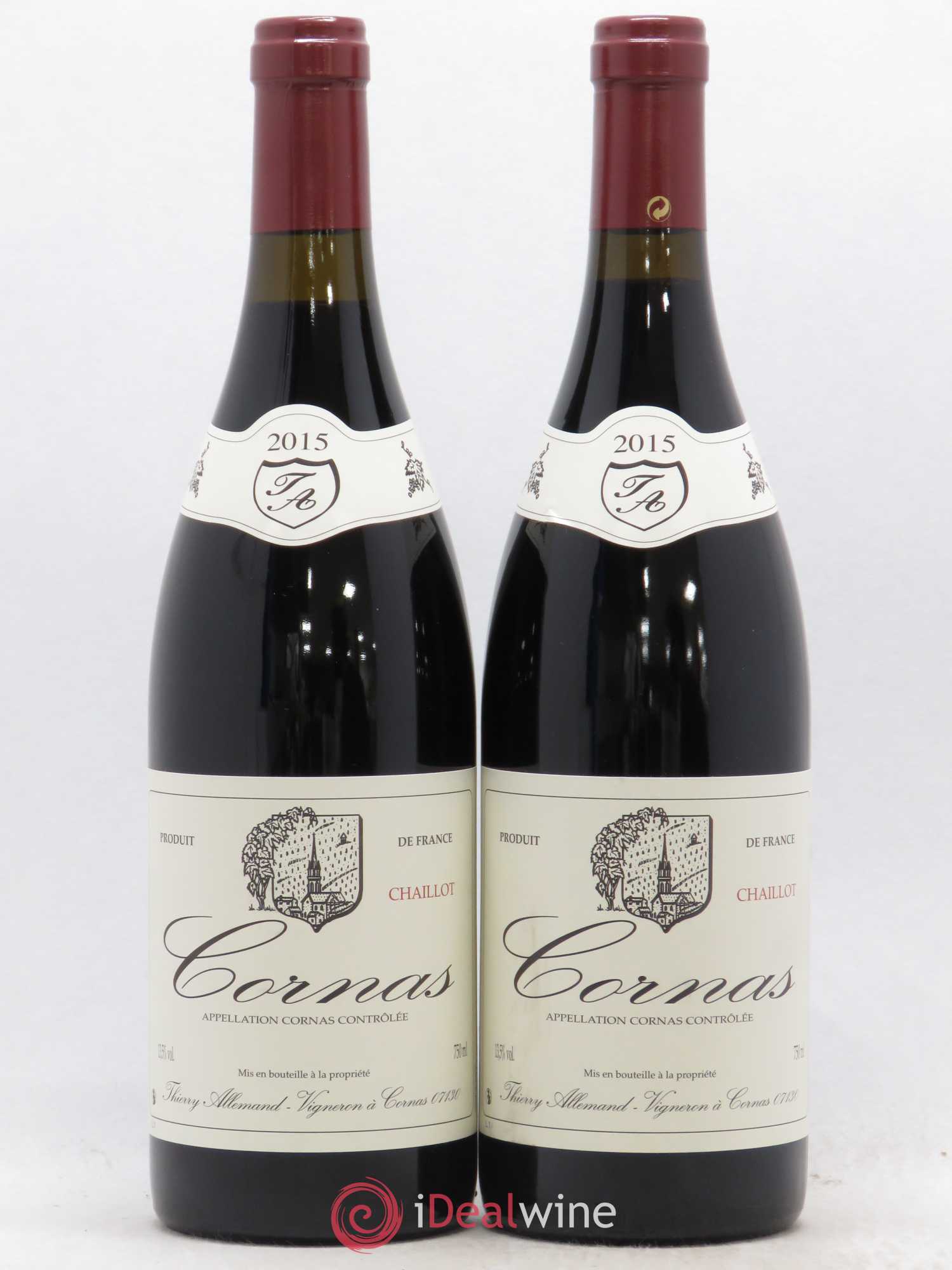 Cornas Chaillot Thierry Allemand 2015 - Lot de 2 bouteilles - 0