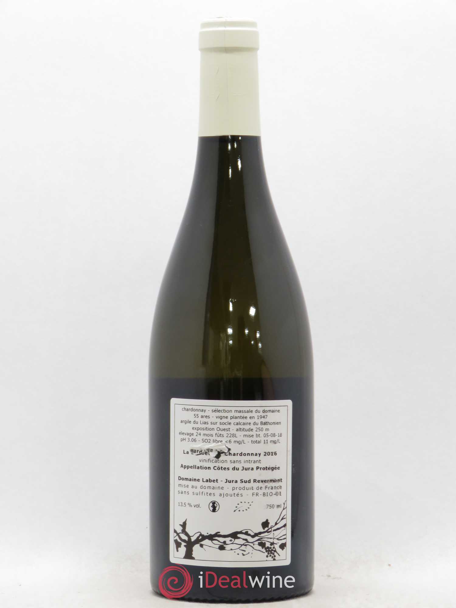 Côtes du Jura Chardonnay La Bardette Romain - Julien - Charline Labet 2016 - Lot de 1 bouteille - 1
