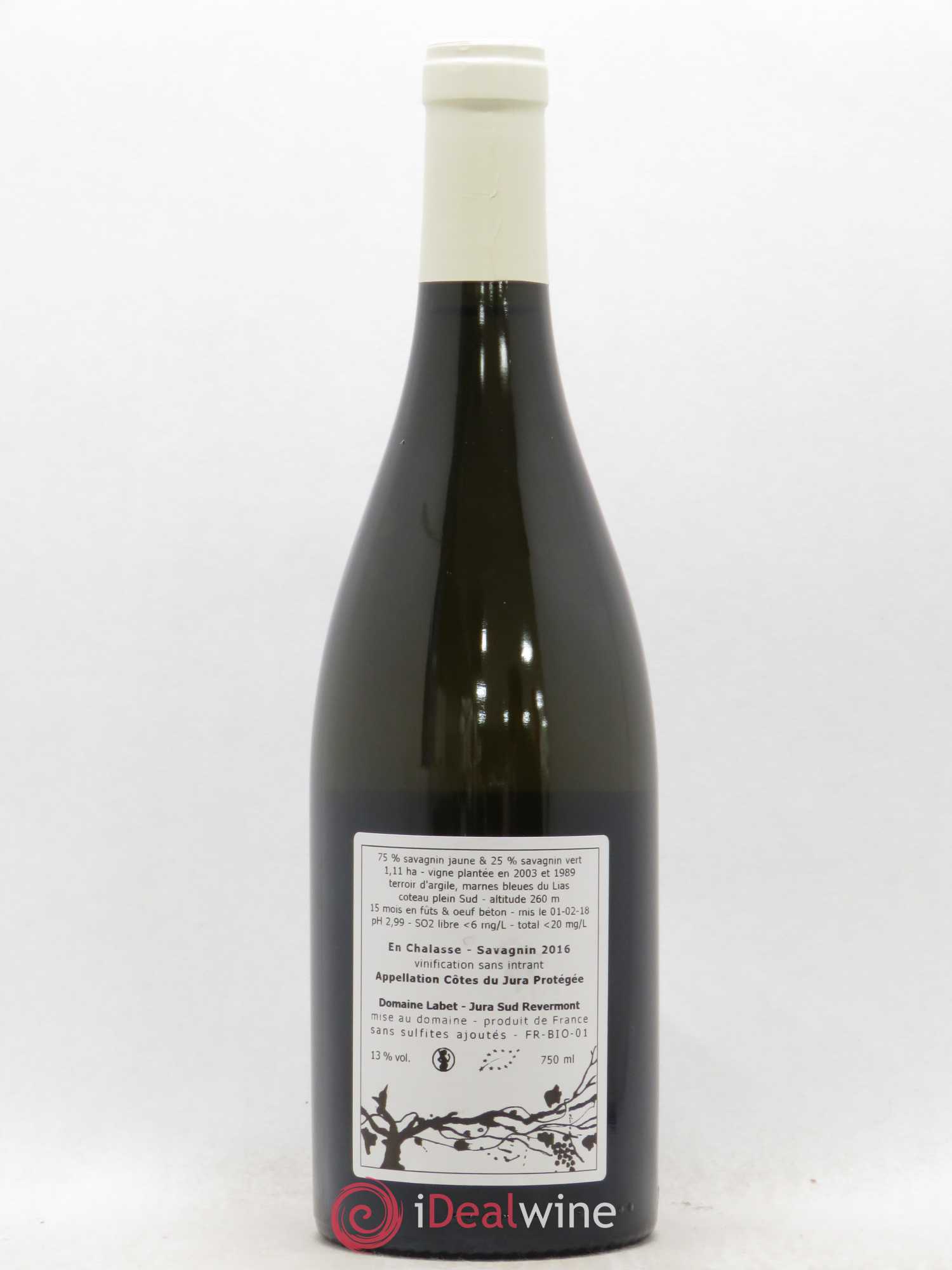 Côtes du Jura Fleur de Savagnin Romain - Julien - Charline Labet En Chalasse 2016 - Lot de 1 bouteille - 1
