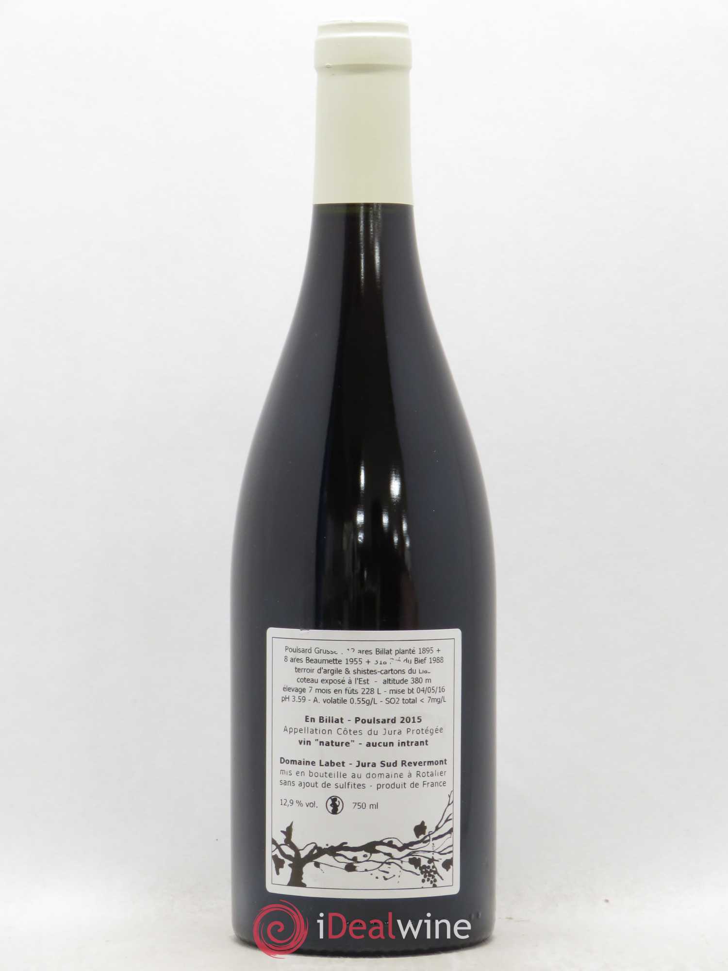 Côtes du Jura Poulsard En Billat Romain - Julien  - Charline Labet 2015 - Lot de 1 bouteille - 1