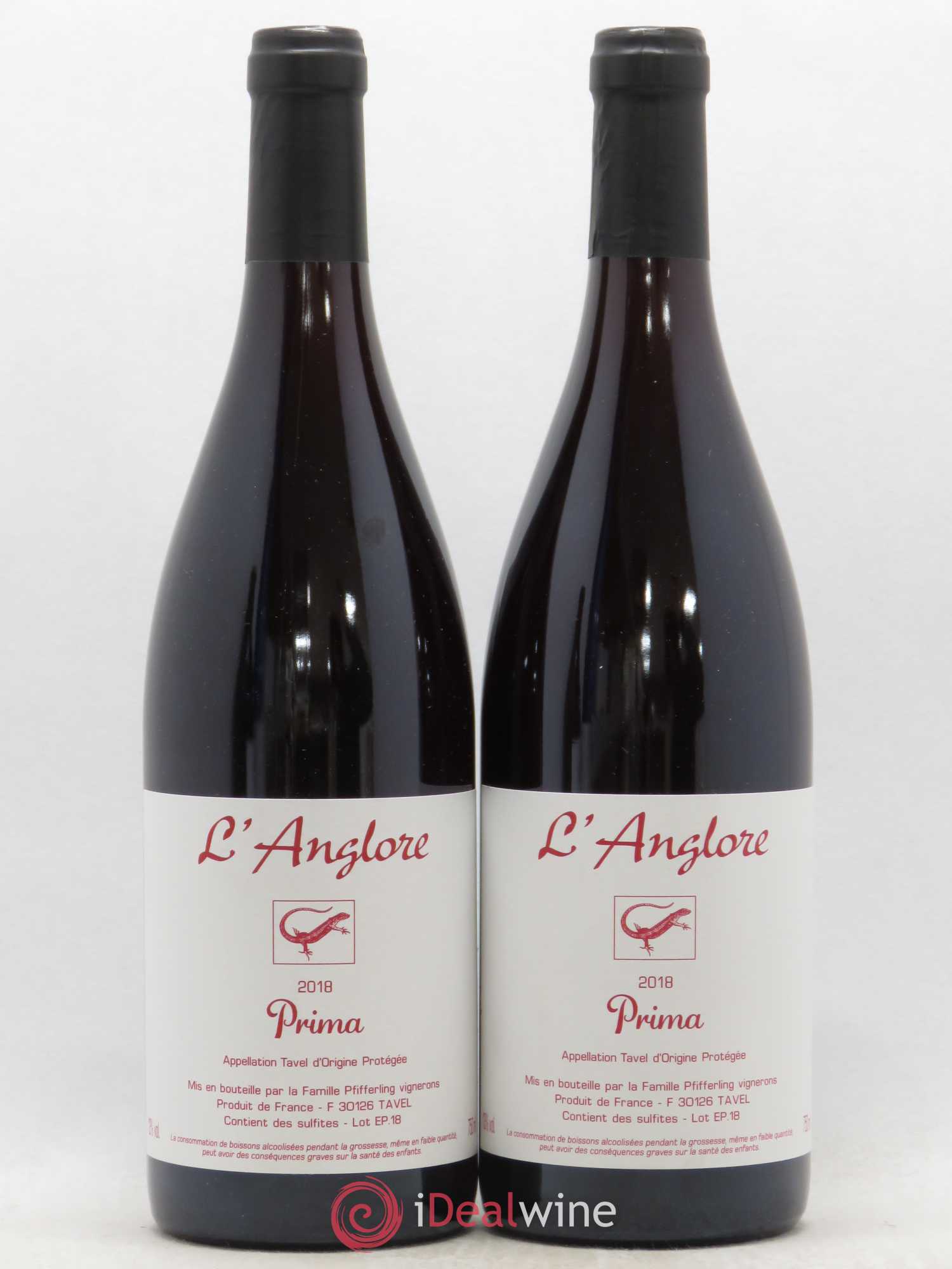 Tavel Prima L'Anglore 2018 - Posten von 2 Flaschen - 0