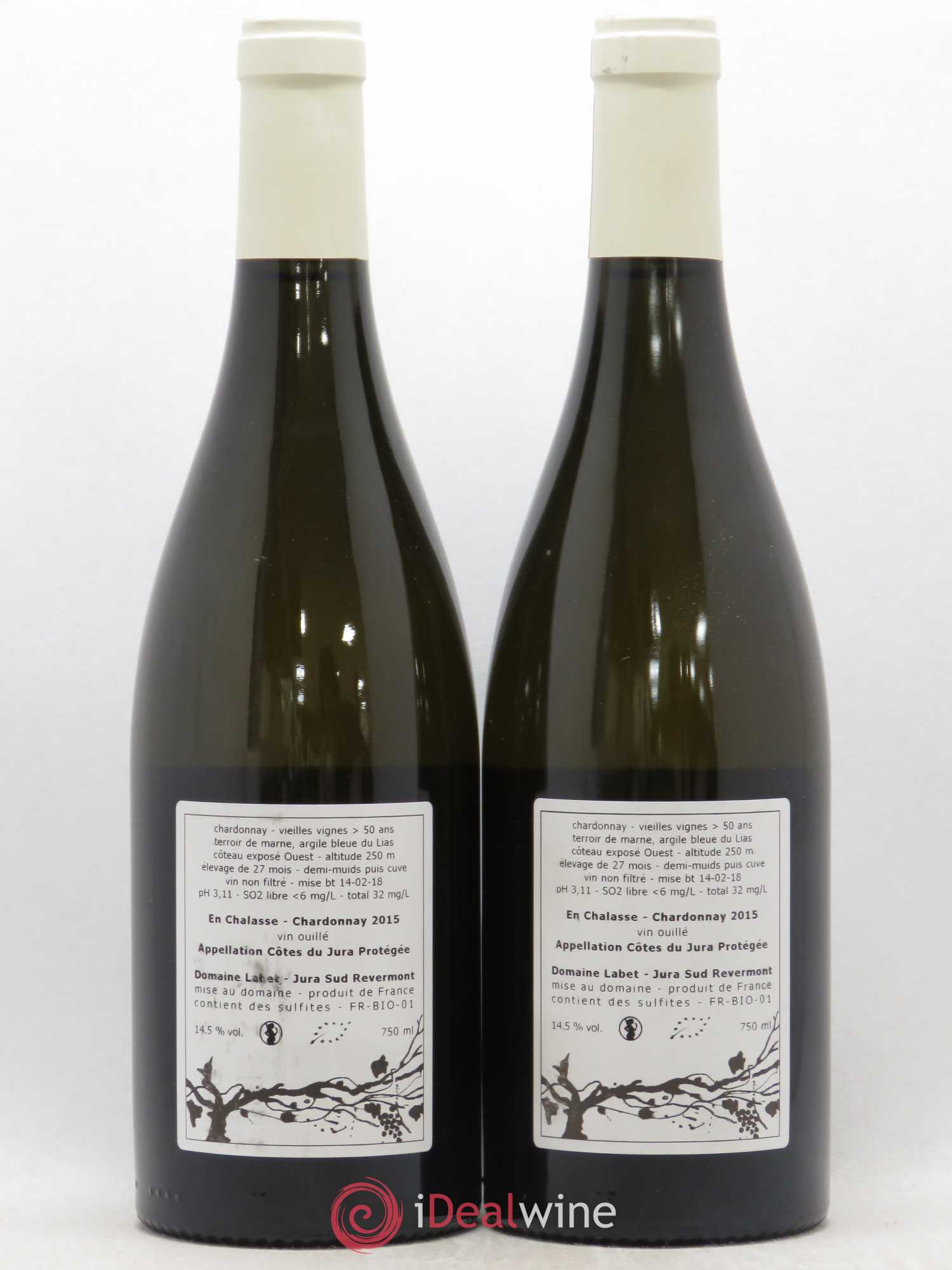 Côtes du Jura Chardonnay En Chalasse Romain - Julien  - Charline Labet 2015 - Lot de 2 bouteilles - 1