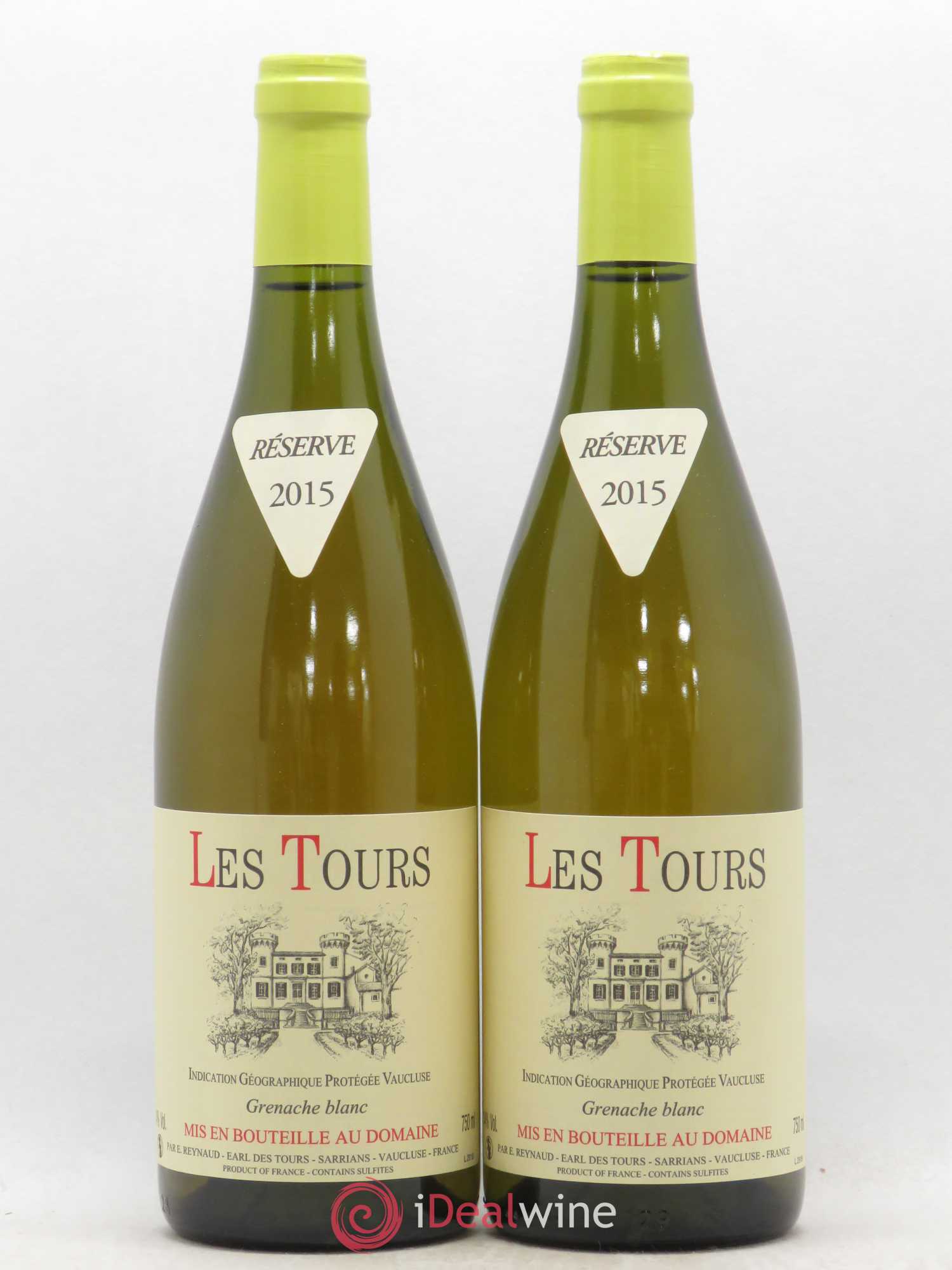 Vaucluse (Vin de Pays de Vaucluse) Les Tours Grenache Blanc Emmanuel Reynaud 2015 - Lot de 2 bouteilles - 0