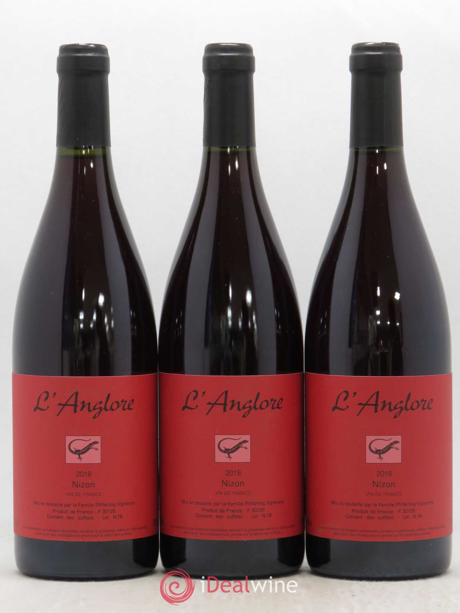 Vin de France Nizon L'Anglore 2018 - Lot de 3 bouteilles - 0