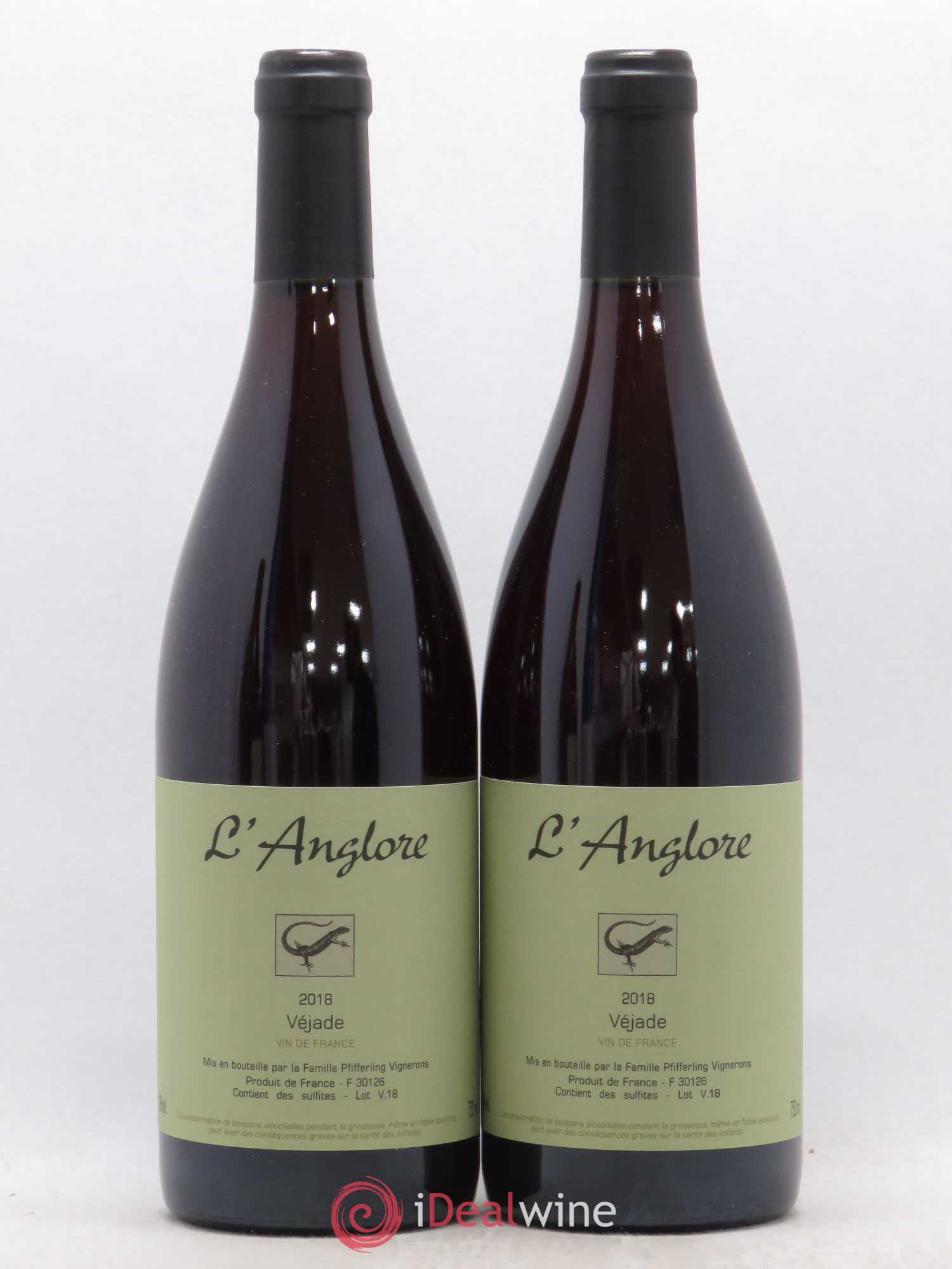 Vin de France Véjade L'Anglore 2018 - Lot de 2 bouteilles - 0
