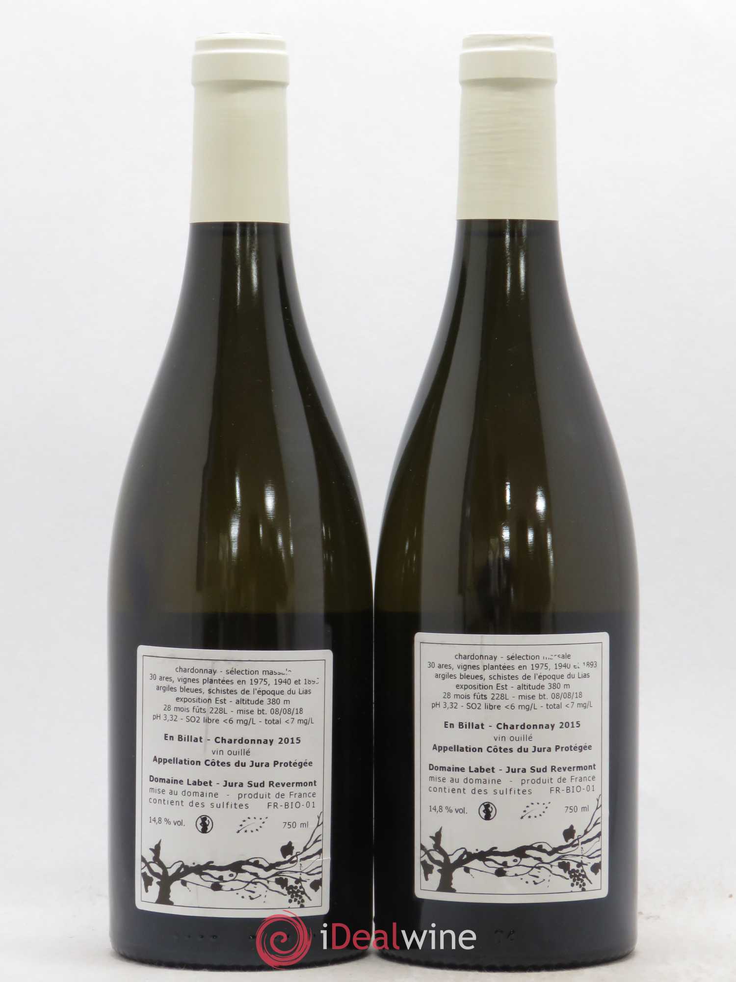 Côtes du Jura Chardonnay En Billat Labet (Domaine) 2015 - Lot de 2 bouteilles - 1