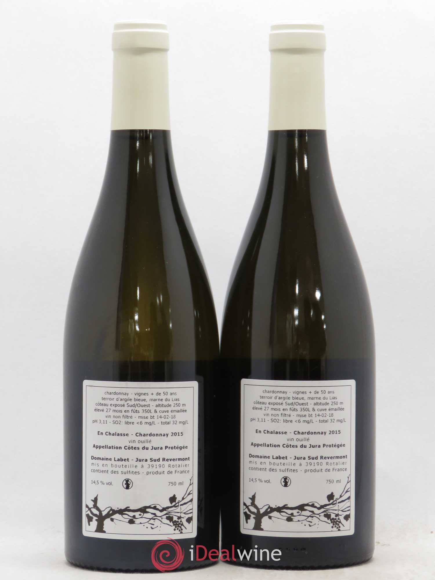 Côtes du Jura Chardonnay En Chalasse Romain - Julien - Charline Labet 2015 - Lot de 2 bouteilles - 1