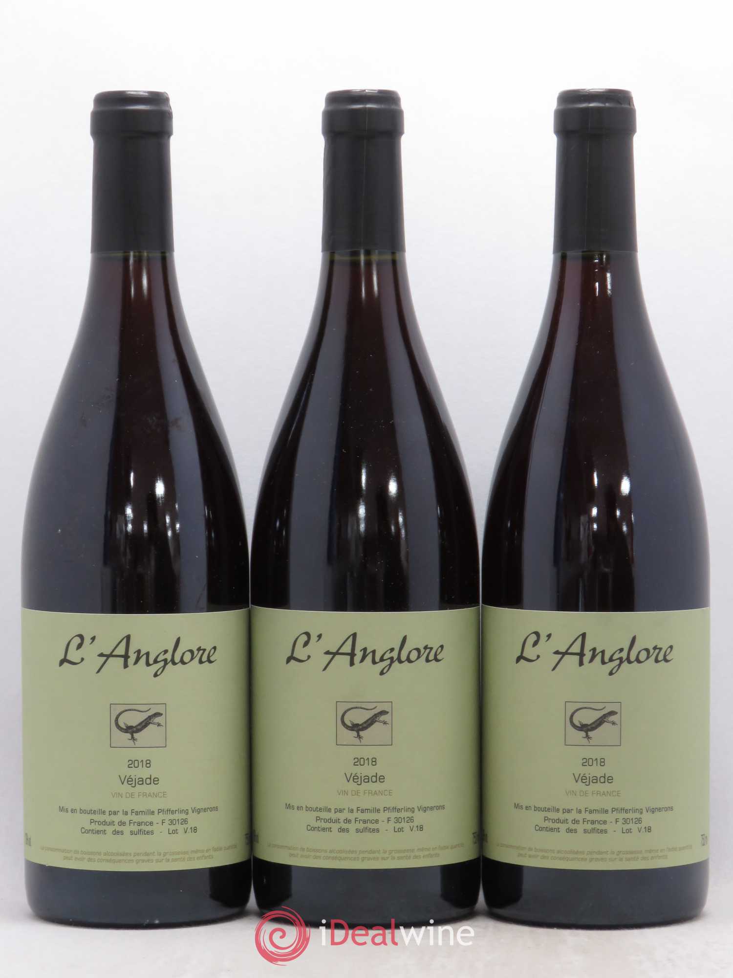 Vin de France Véjade L'Anglore 2018 - Lot de 3 bouteilles - 0