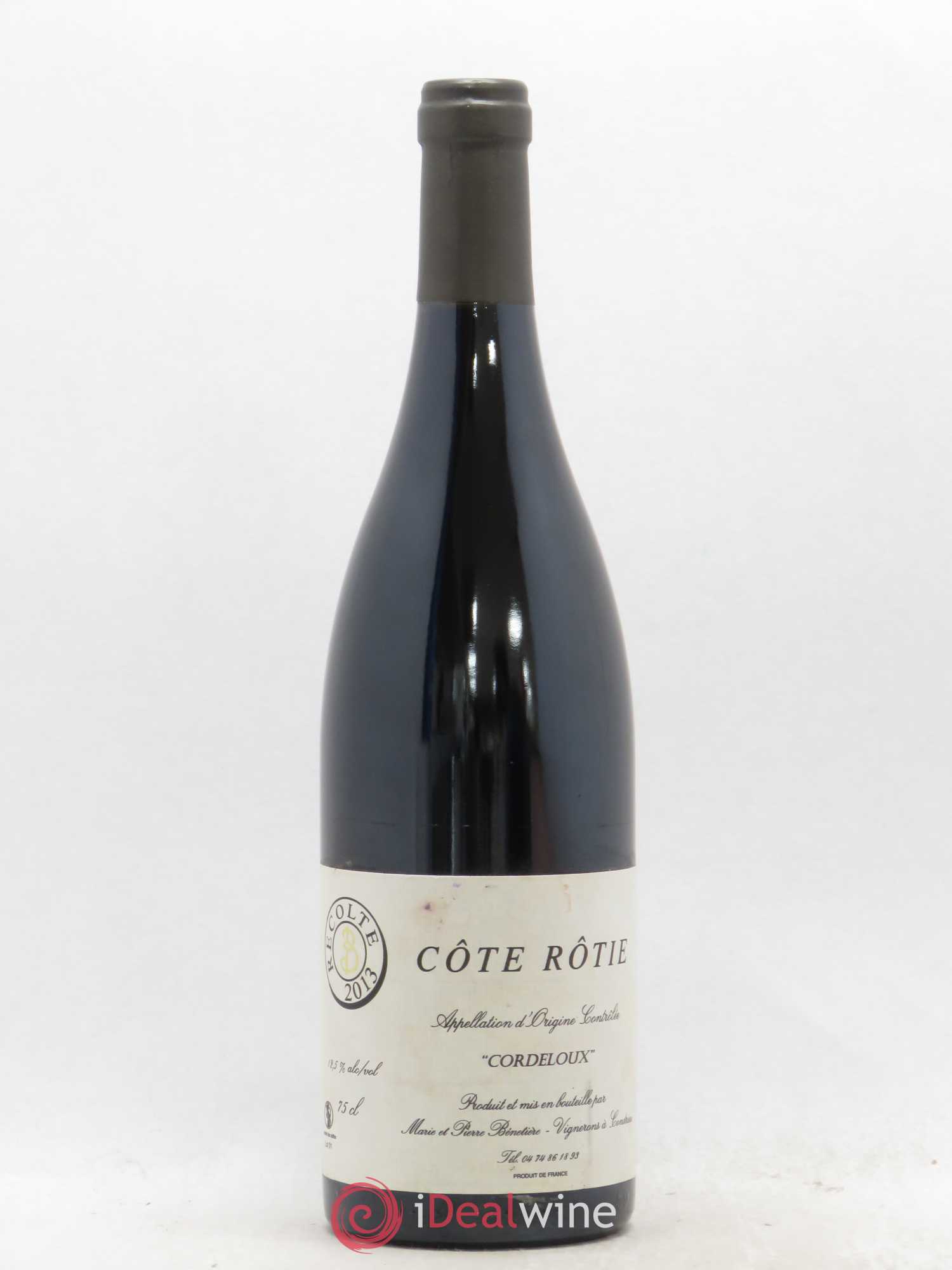 Côte-Rôtie Cordeloux Marie et Pierre Bénetière (Domaine) 2013 - Lot de 1 bouteille - 0