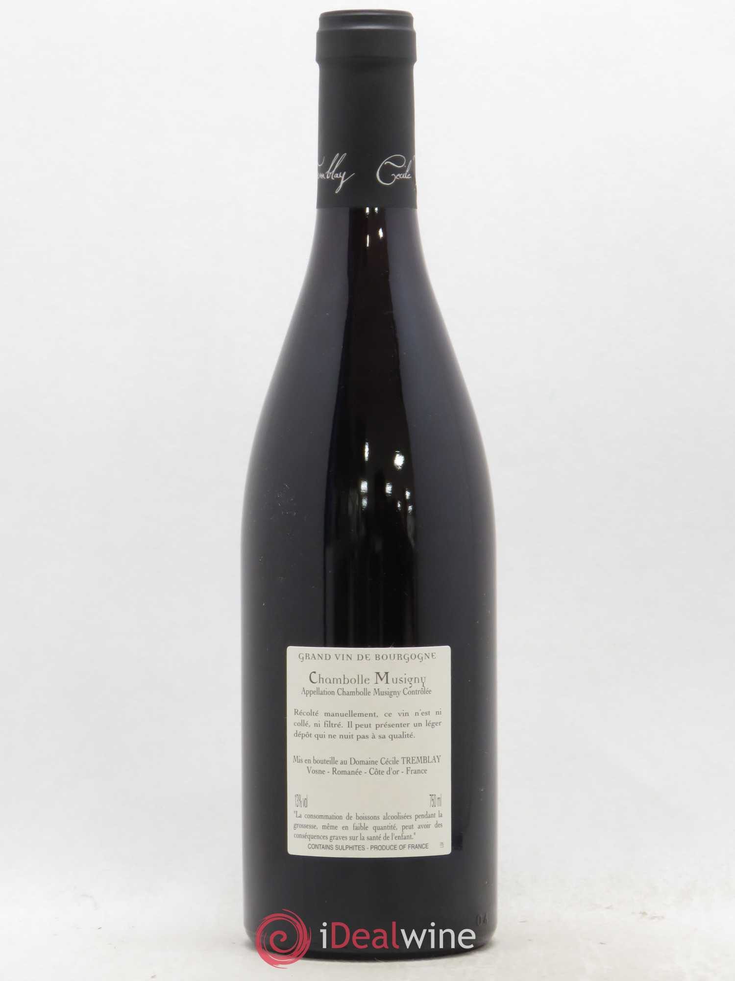 Chambolle-Musigny Les Cabottes Cécile Tremblay 2017 - Lot de 1 bouteille - 1