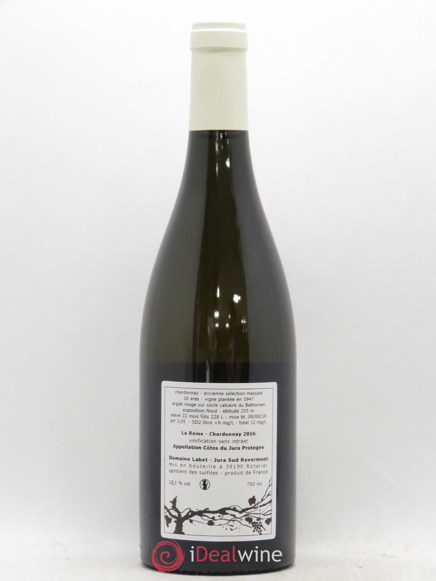 Côtes du Jura Chardonnay La Reine Romain - Julien - Charline Labet 2016 - Lot de 1 bouteille - 1