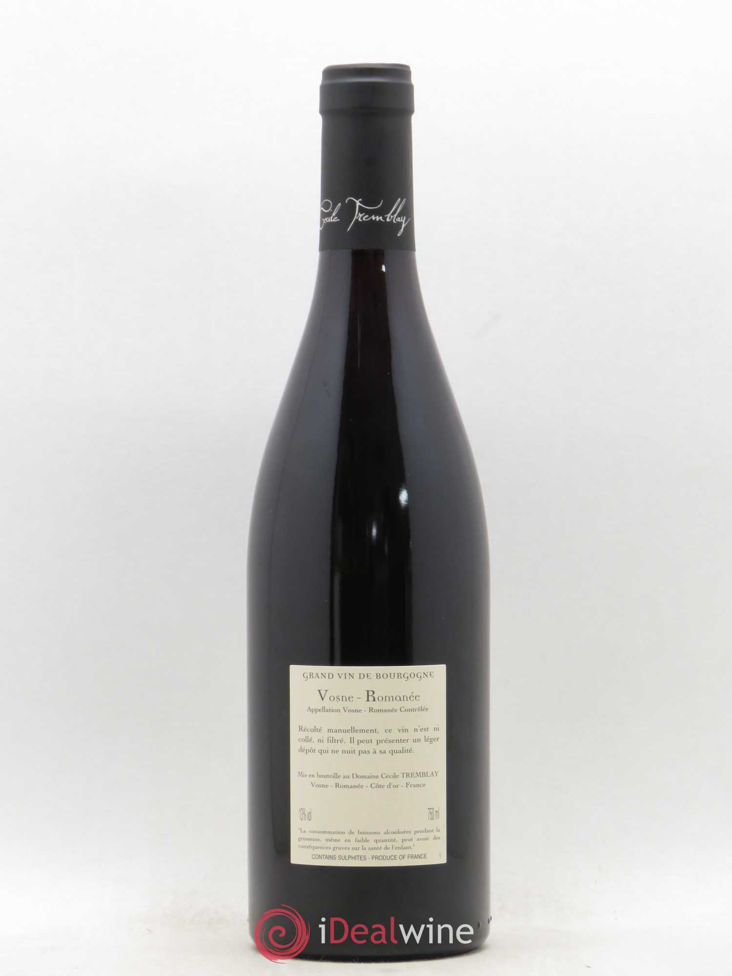 Vosne-Romanée Vieilles Vignes Cécile Tremblay 2017 - Lot de 1 bouteille - 1