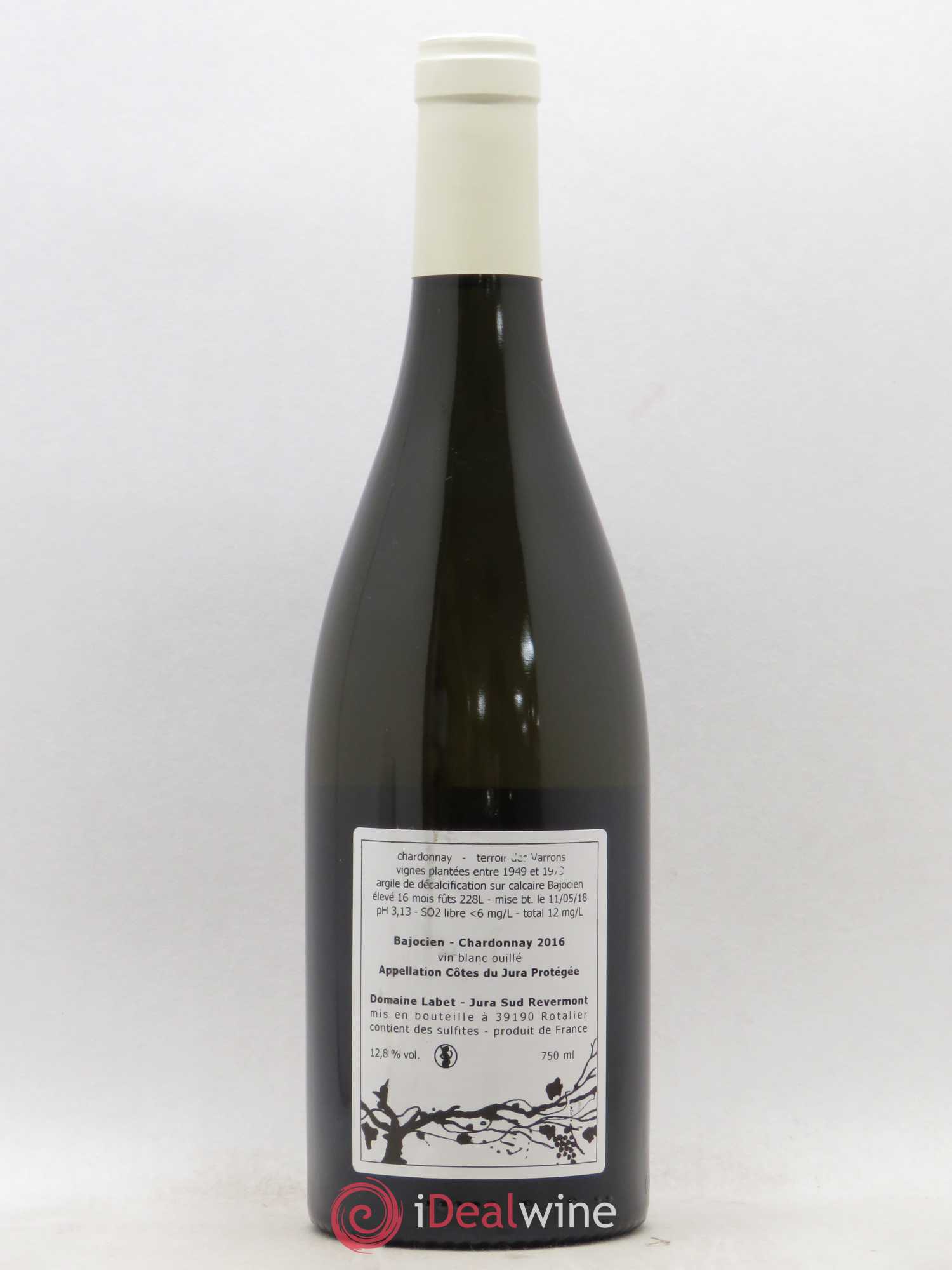 Côtes du Jura Chardonnay Bajocien Romain - Julien - Charline Labet 2016 - Lot de 1 bouteille - 1