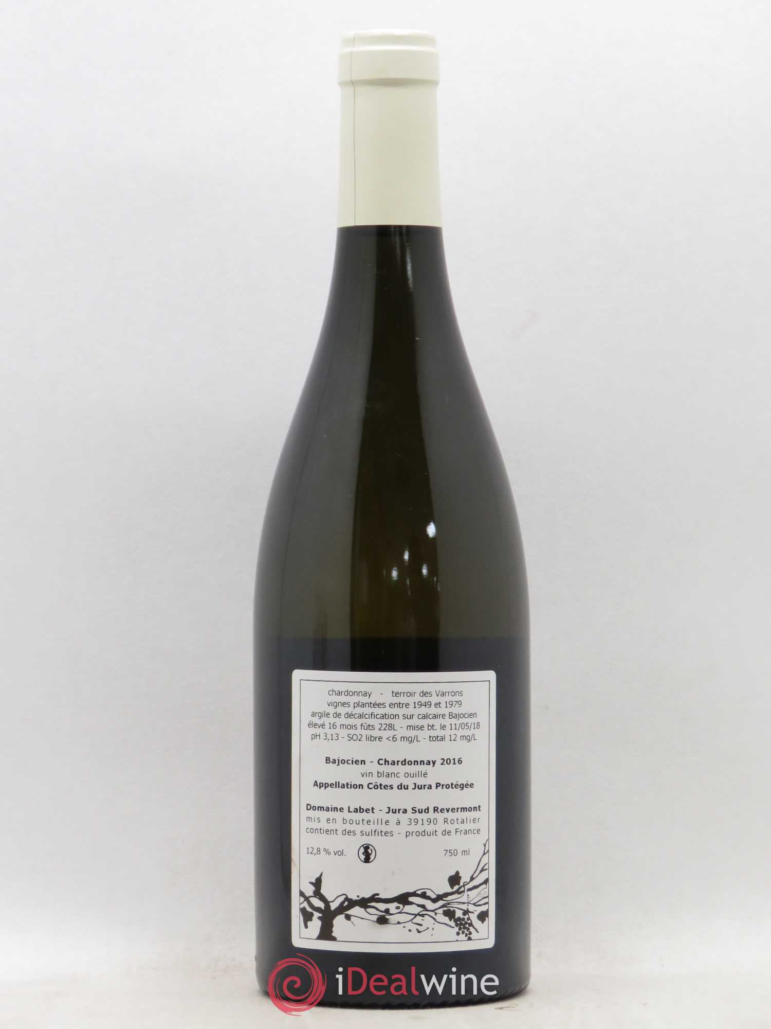 Côtes du Jura Chardonnay Bajocien Romain - Julien - Charline Labet 2016 - Lot de 1 bouteille - 1