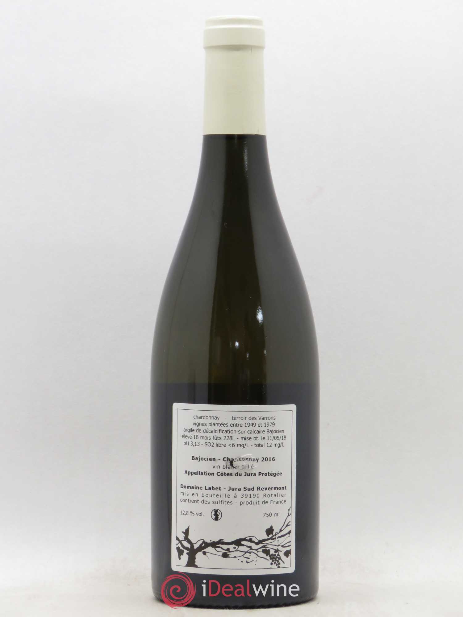 Côtes du Jura Chardonnay Bajocien Romain - Julien  - Charline Labet 2016 - Lot de 1 bouteille - 1
